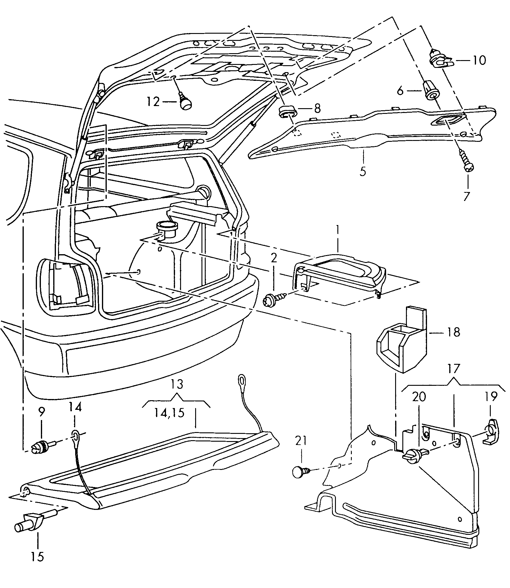 AUDI 1H6863447 - Stiprināšanas lenta, Kravas nodalījuma pārsegs ps1.lv