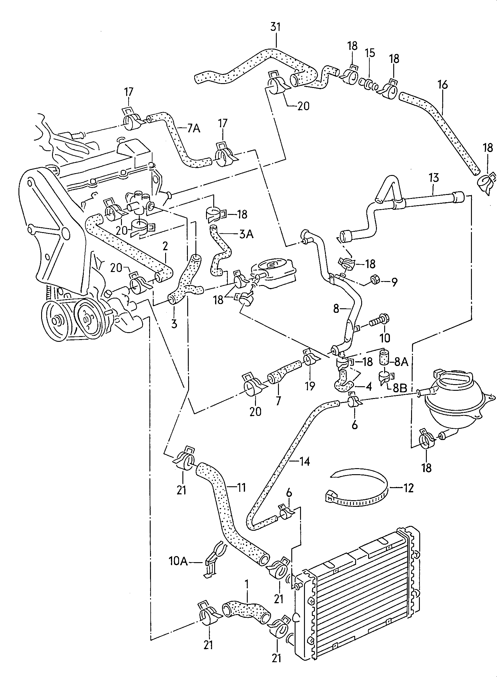 Skoda 191121101S - Radiatora cauruļvads ps1.lv