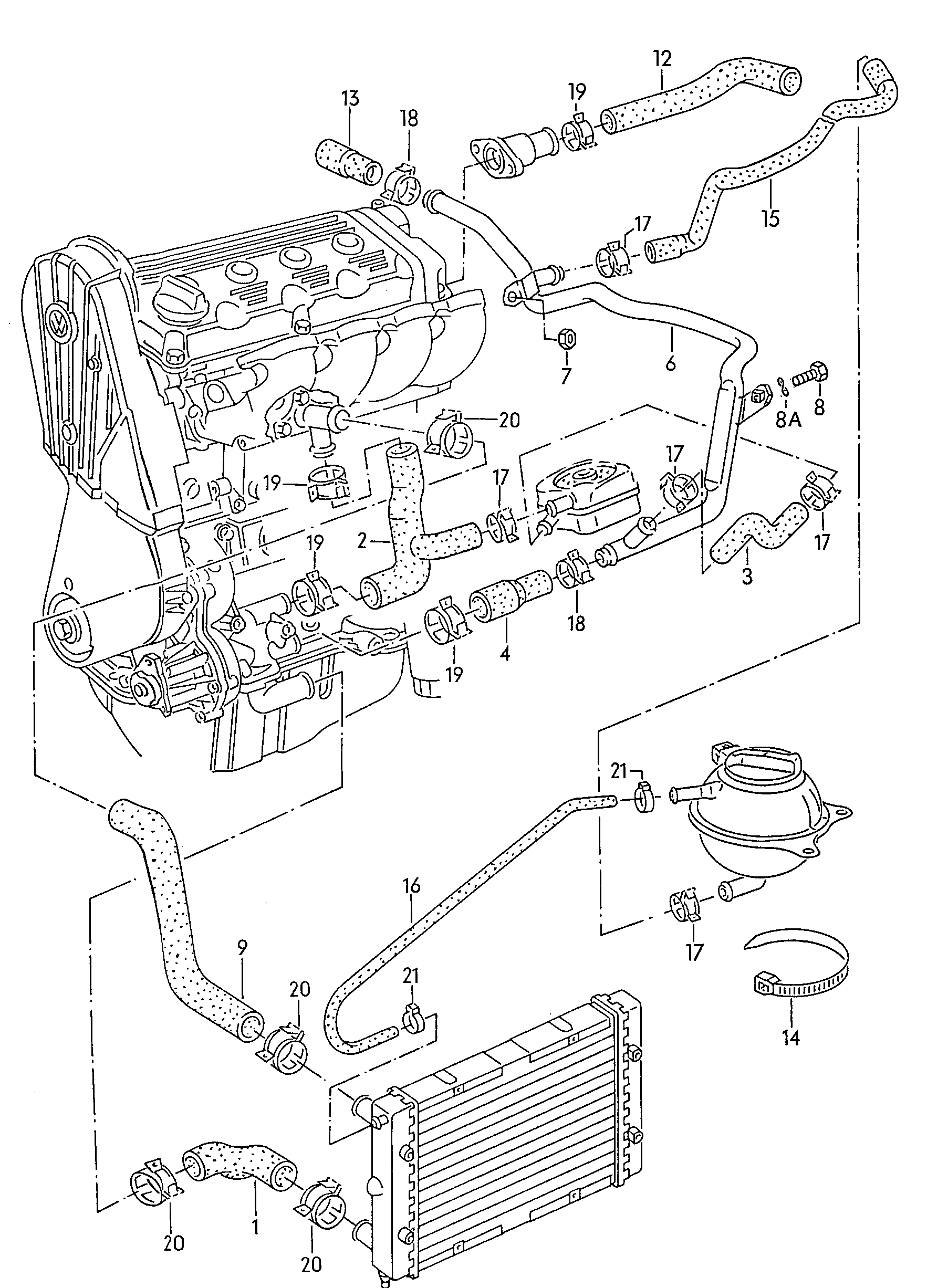 AUDI 191121051E - Radiatora cauruļvads ps1.lv