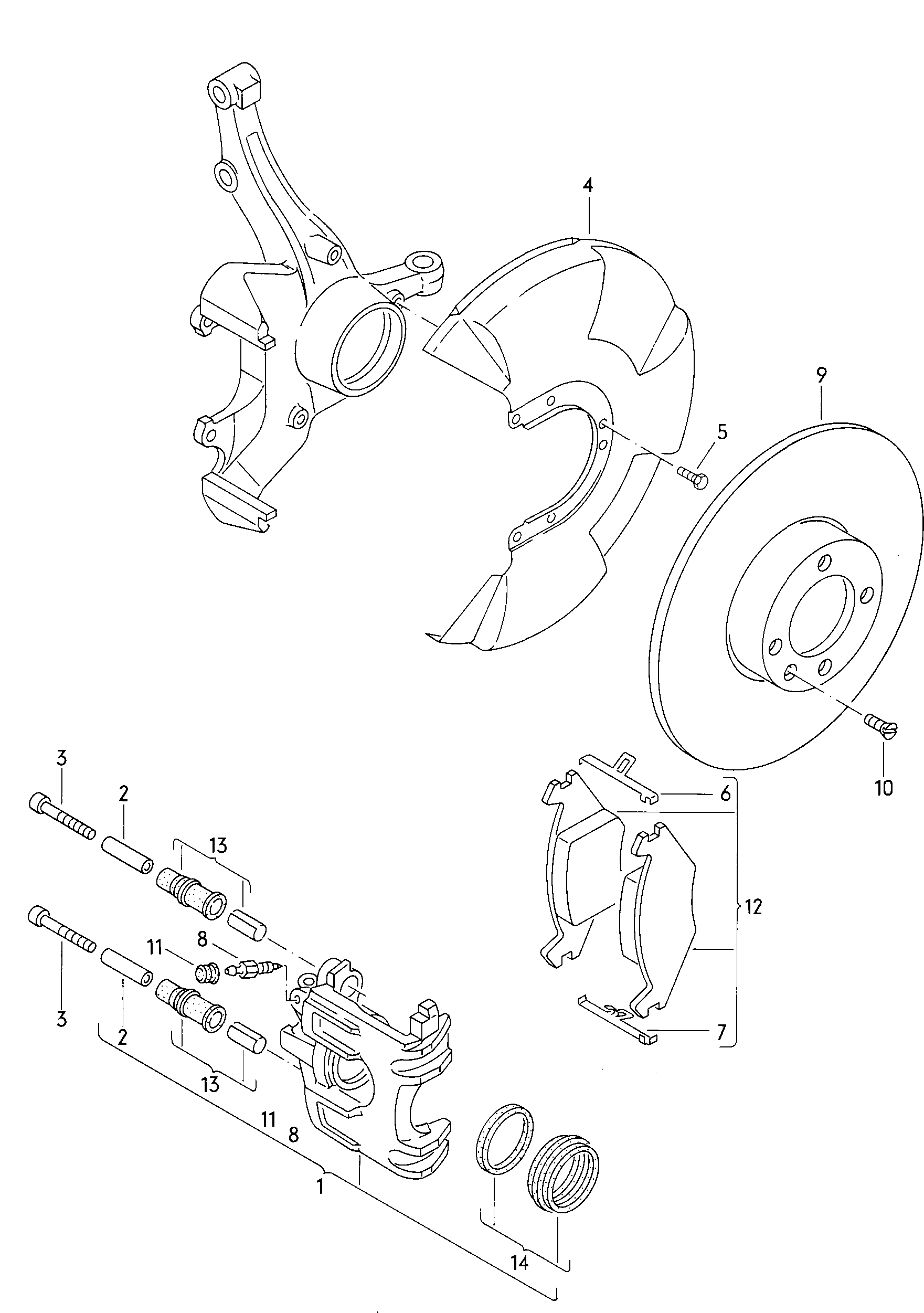 Skoda 191698151E - Bremžu uzliku kompl., Disku bremzes ps1.lv