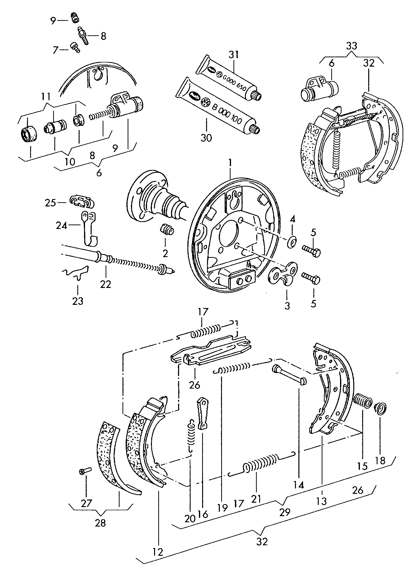 VAG 191 609 721 E - Trose, Stāvbremžu sistēma ps1.lv