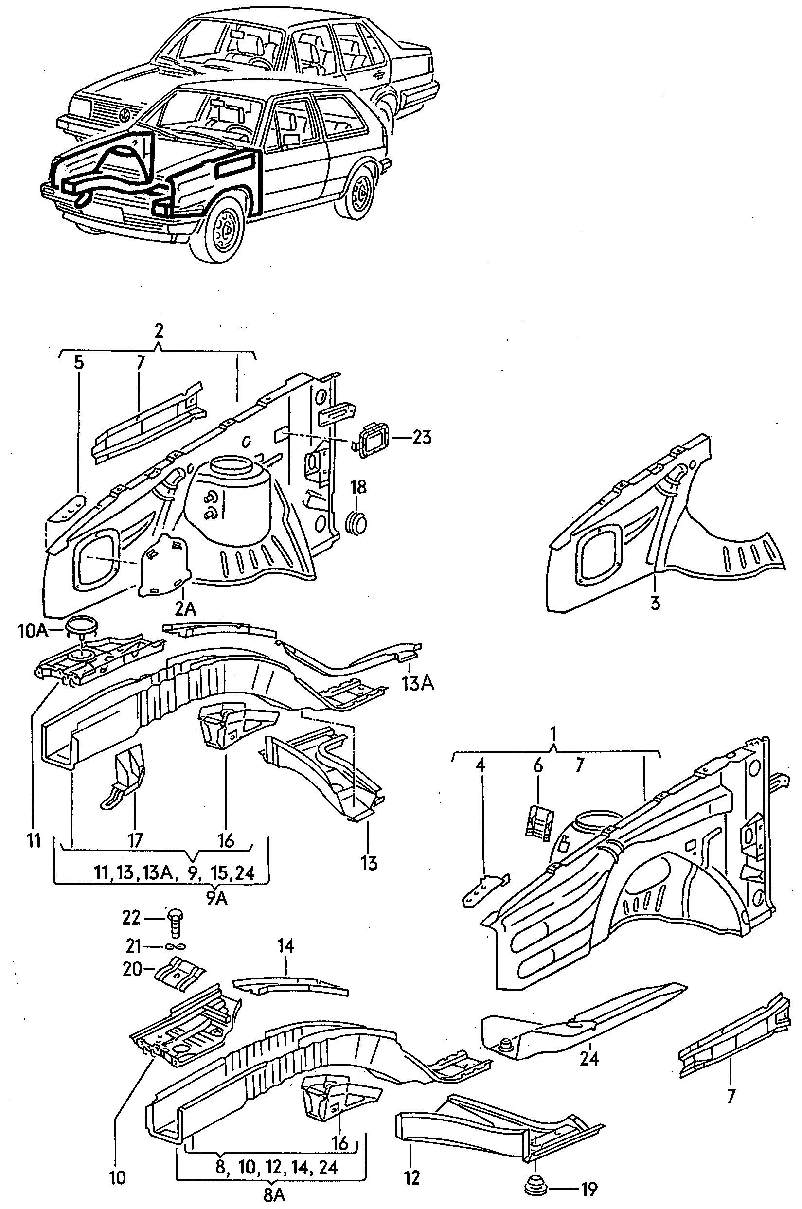 VW 191809101H - Apdare, Riteņa niša ps1.lv