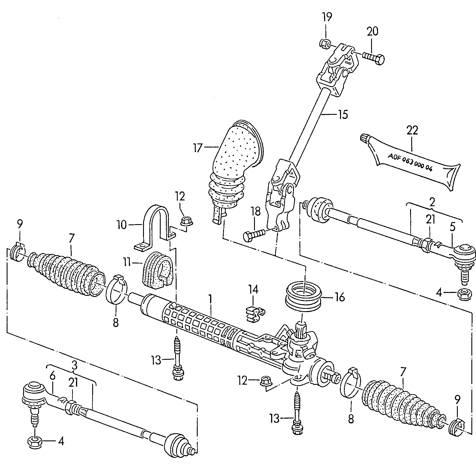 VAG 191 422 061EX - Stūres mehānisms ps1.lv