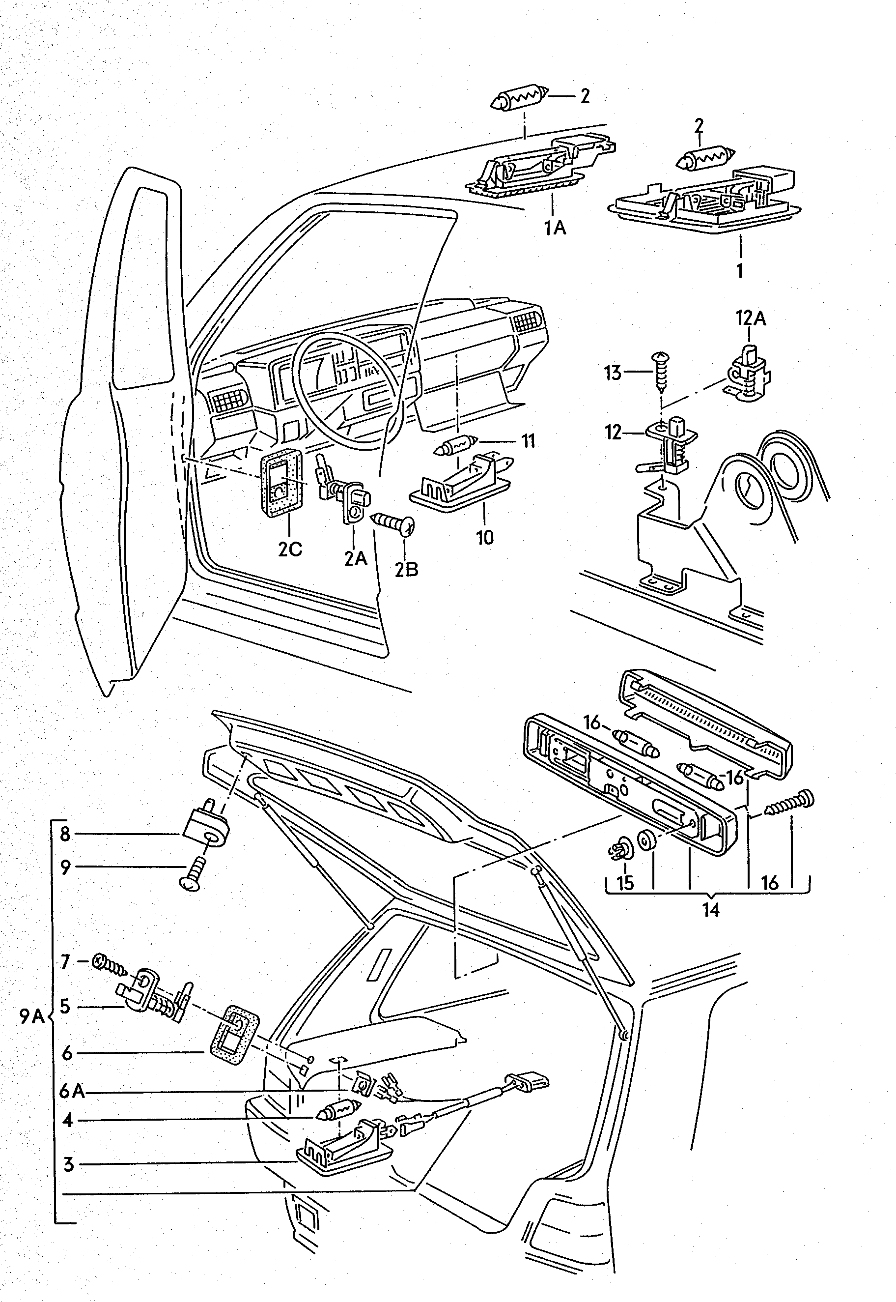 Seat 7D0 947 563 A - Slēdzis, Salona apgaismojums ps1.lv