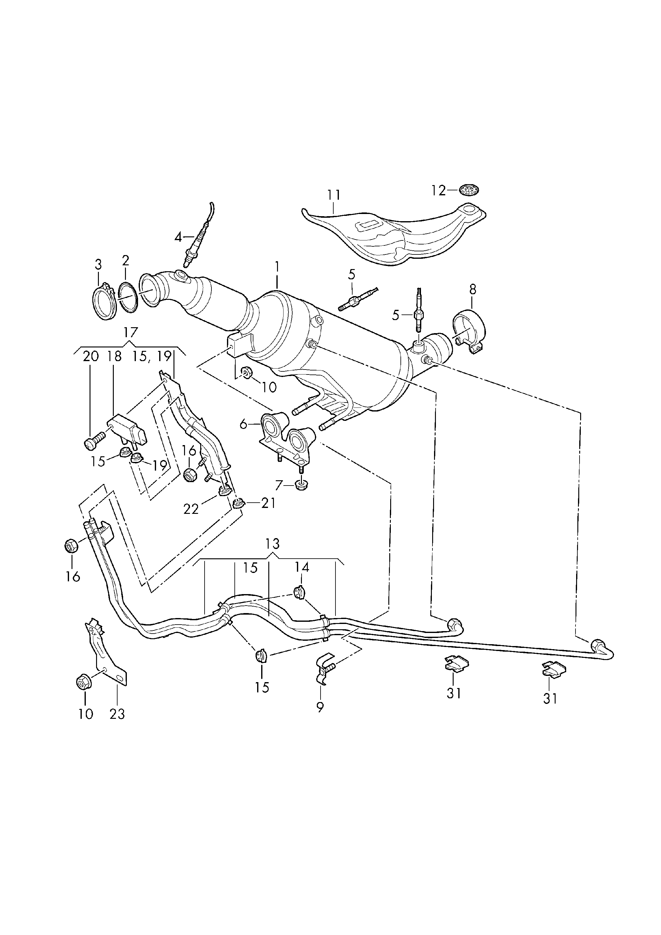 VAG 2E0 254 700 LX - Nosēdumu / Daļiņu filtrs, Izplūdes gāzu sistēma ps1.lv