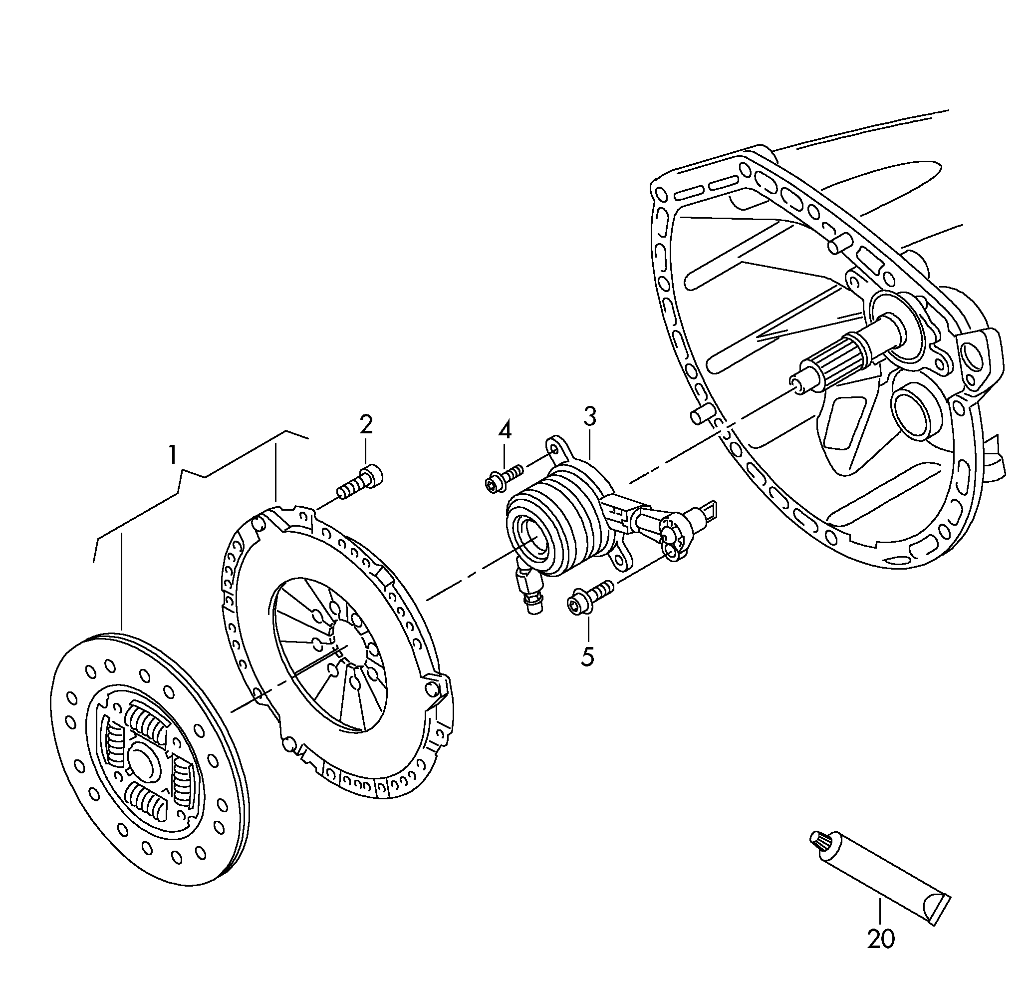 Seat 0B7141671 - Centrālais izslēdzējmehānisms, Sajūgs ps1.lv