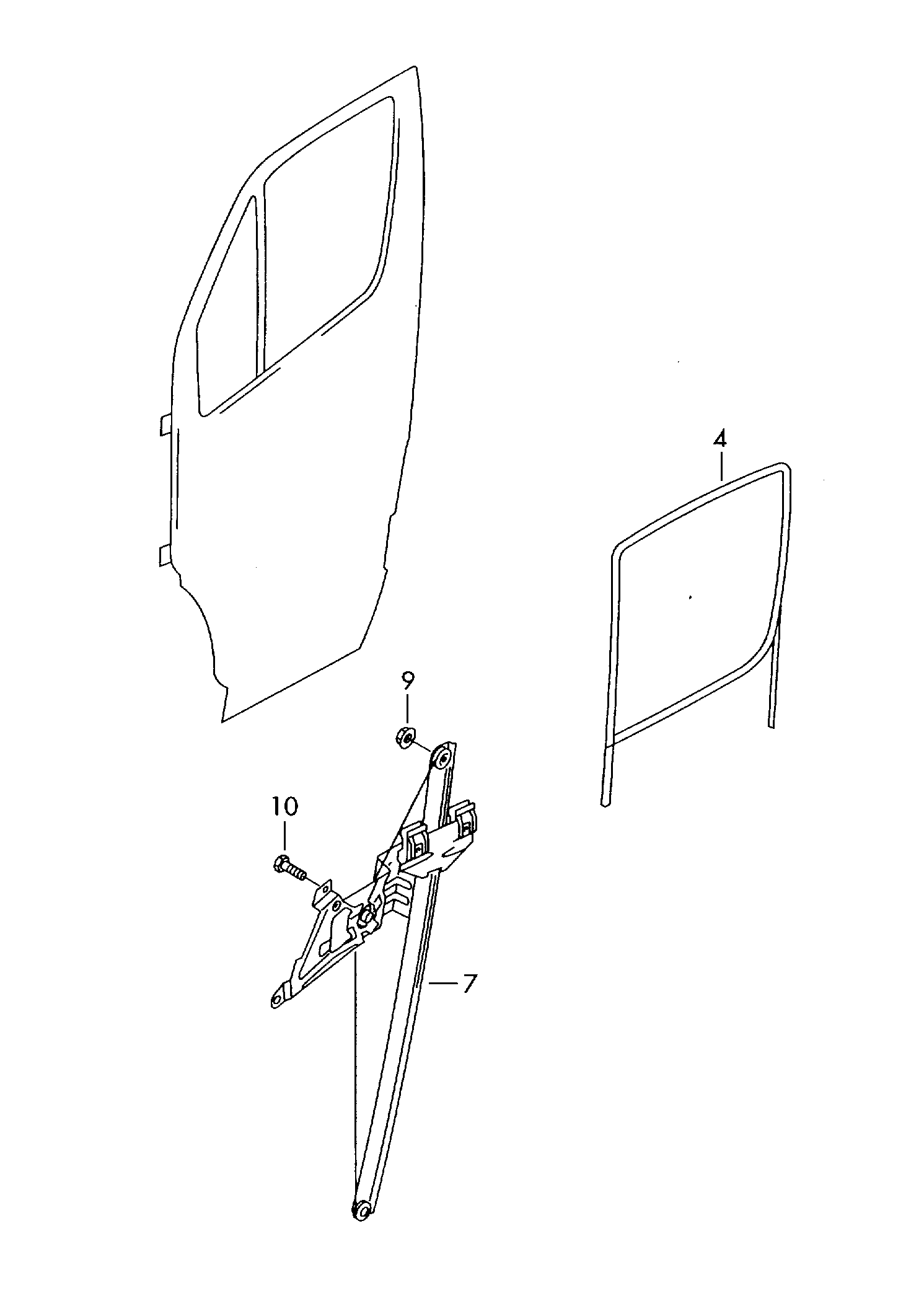 VW 2E0 837 401 - Stikla pacelšanas mehānisms ps1.lv