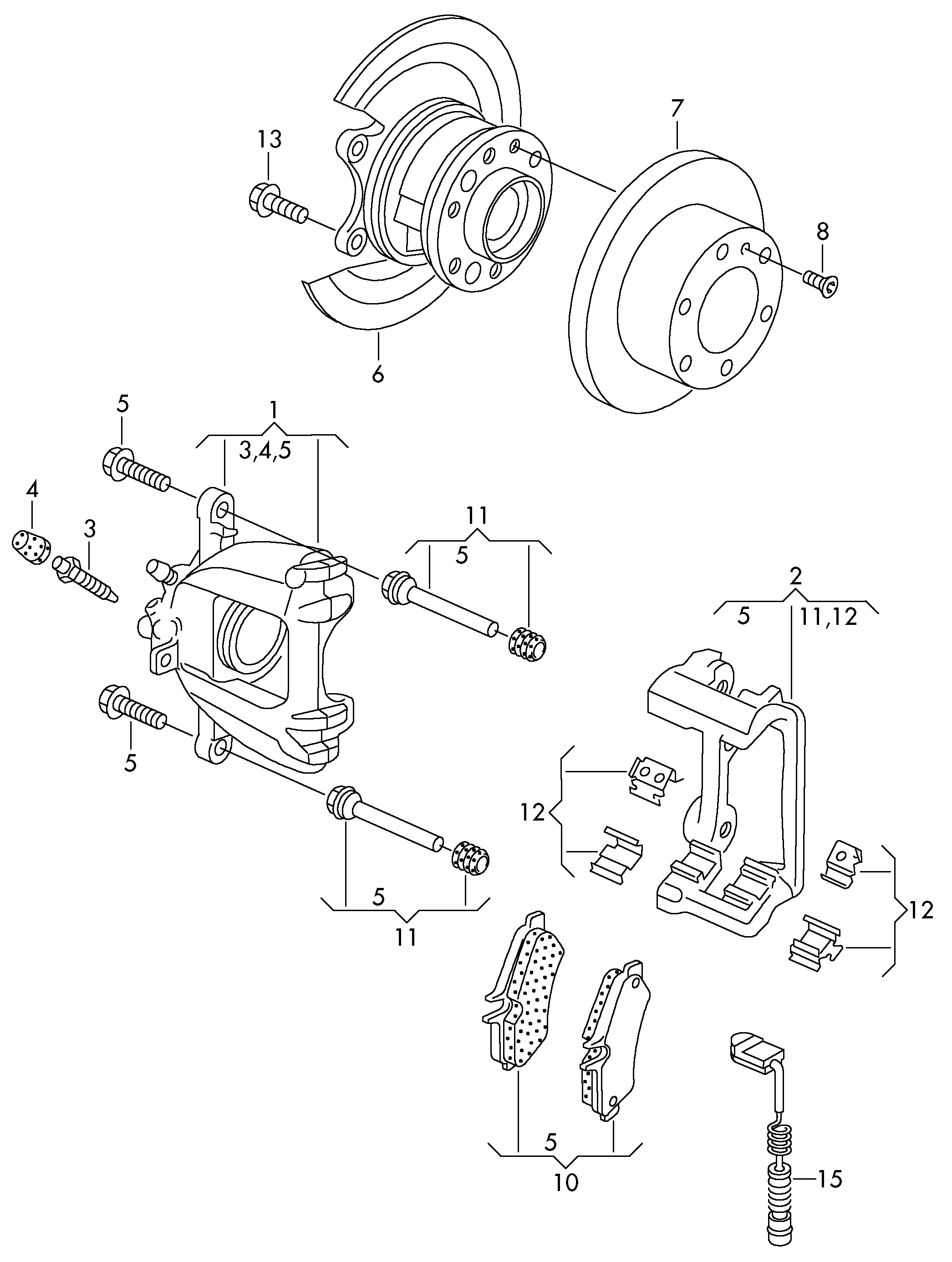 Seat 2E0698295A - Piederumu komplekts, Disku bremžu uzlikas ps1.lv