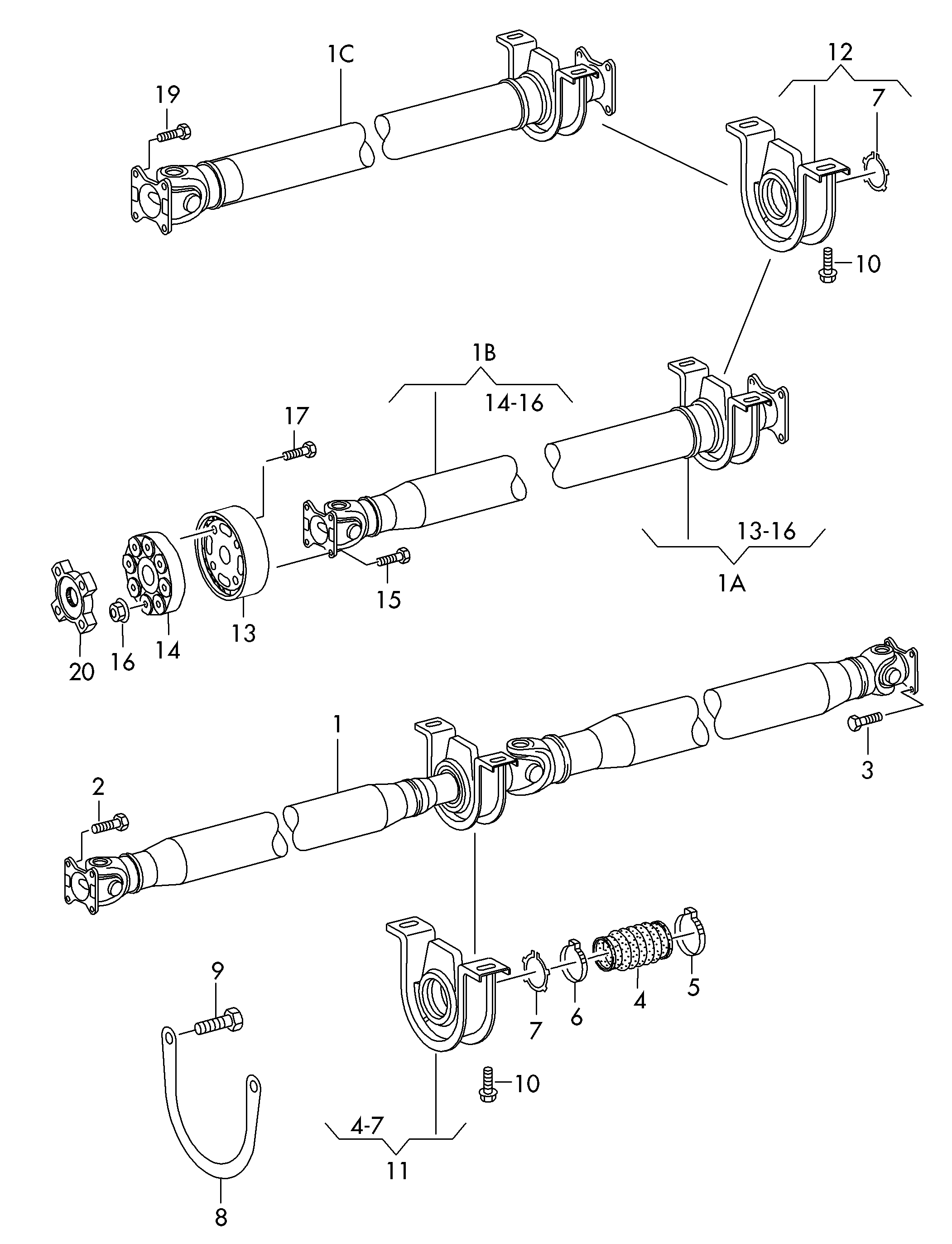 VAG 2E0521163Q - Kardānvārpsta, Galvenais pārvads ps1.lv