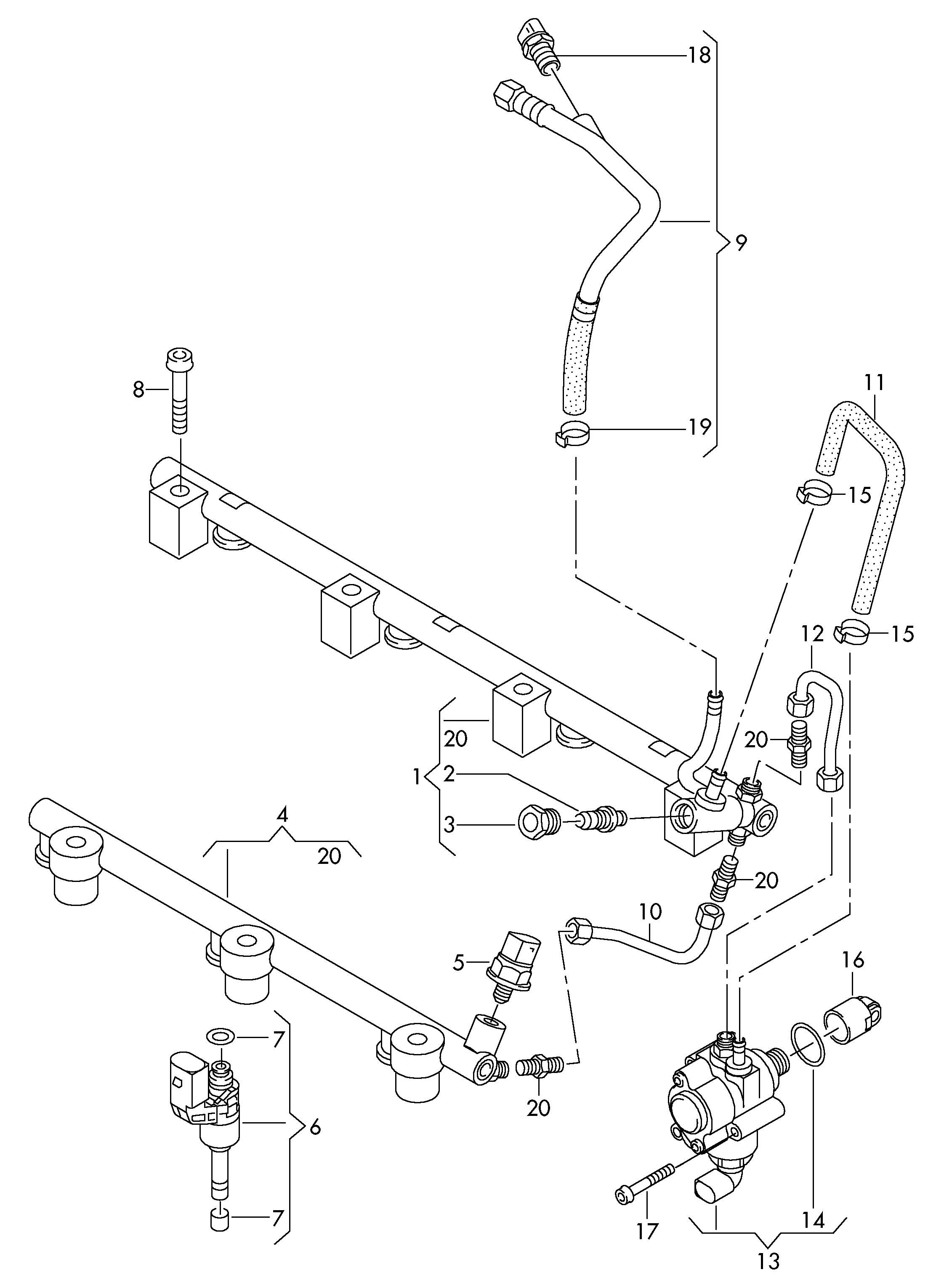 AUDI 03H127025N - Augstspiediena sūknis ps1.lv