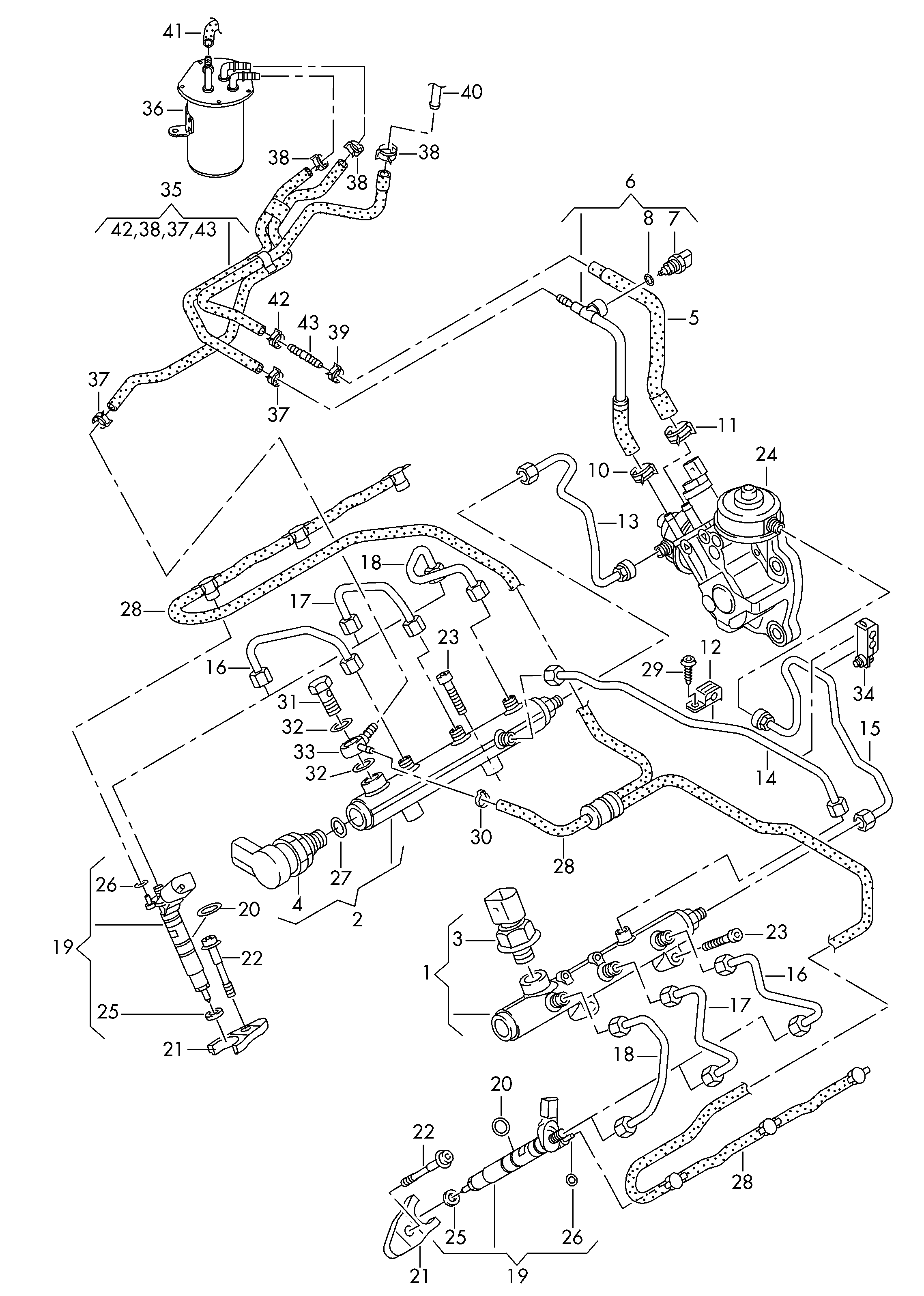 AUDI 05A 130 519 - Siltumizolācijas paplāksne, Iesmidzināšanas sistēma ps1.lv