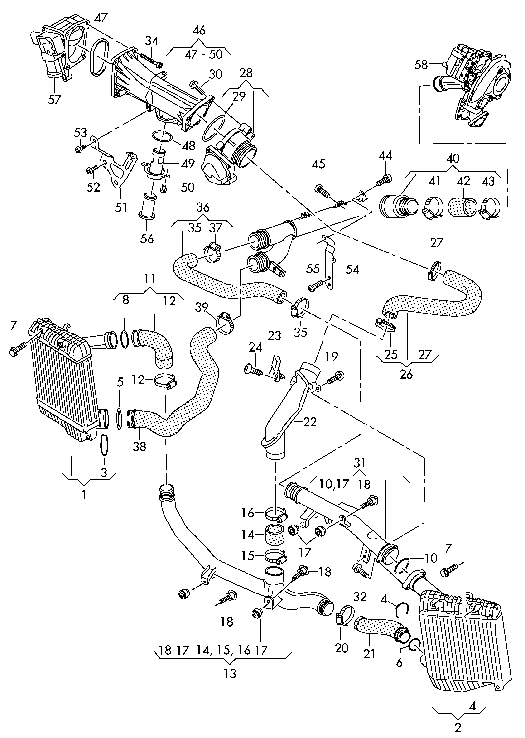 Skoda 7P0 145 738B - Pūtes sistēmas gaisa caurule ps1.lv