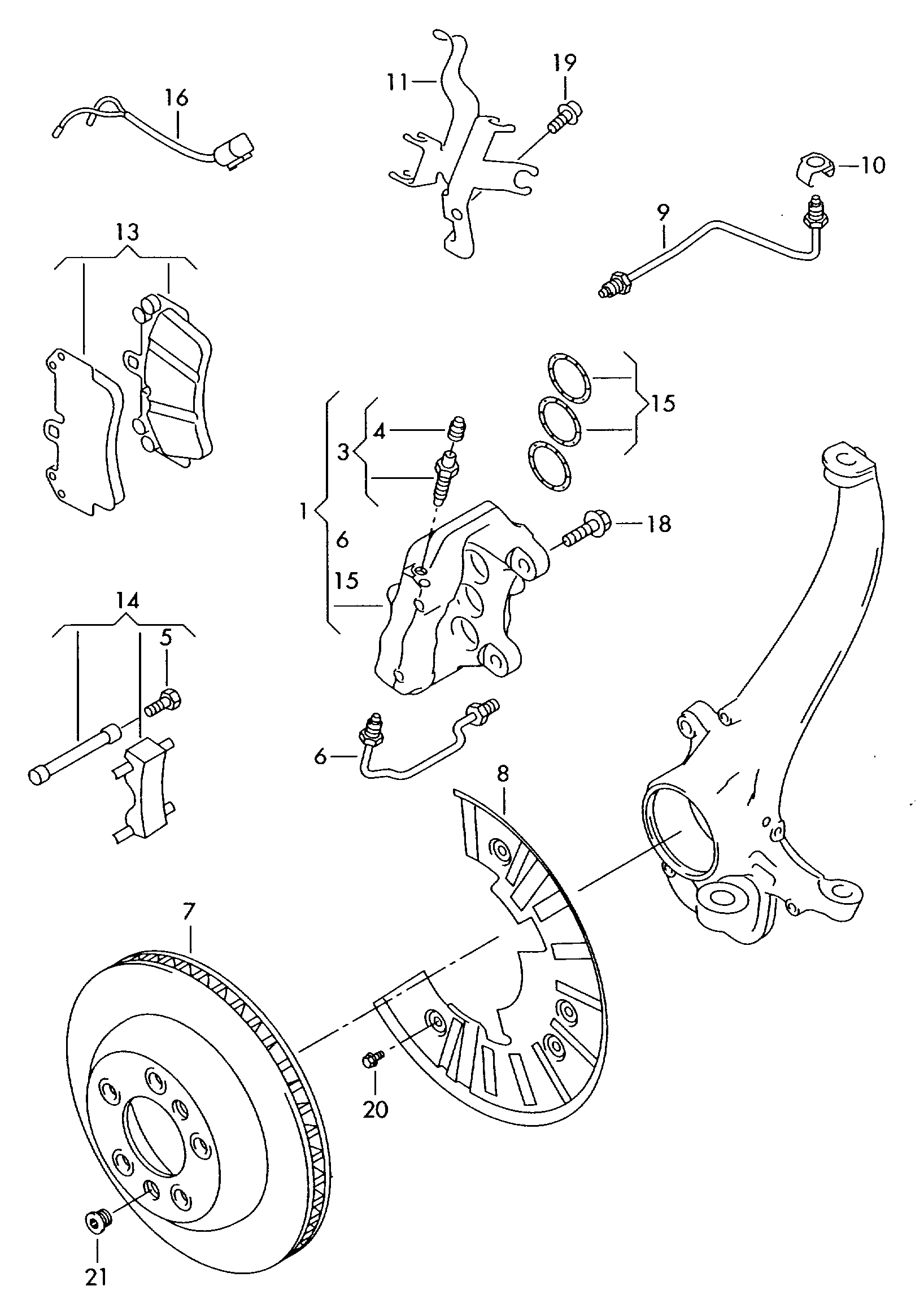 Skoda 7L0698151Q - Bremžu uzliku kompl., Disku bremzes ps1.lv