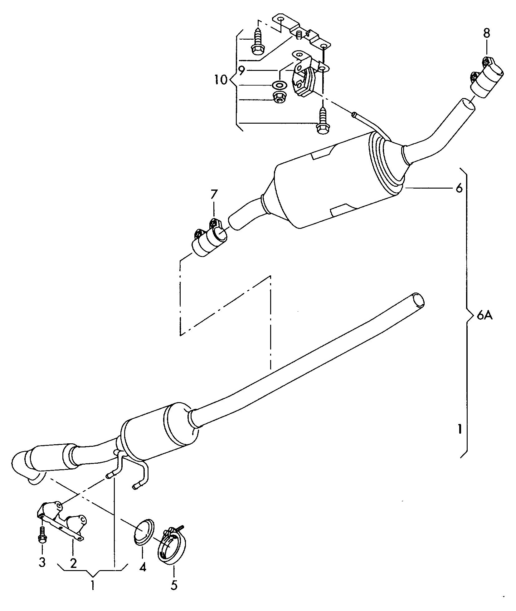 AUDI 7H0 253 115 B - Blīve, Izplūdes caurule ps1.lv