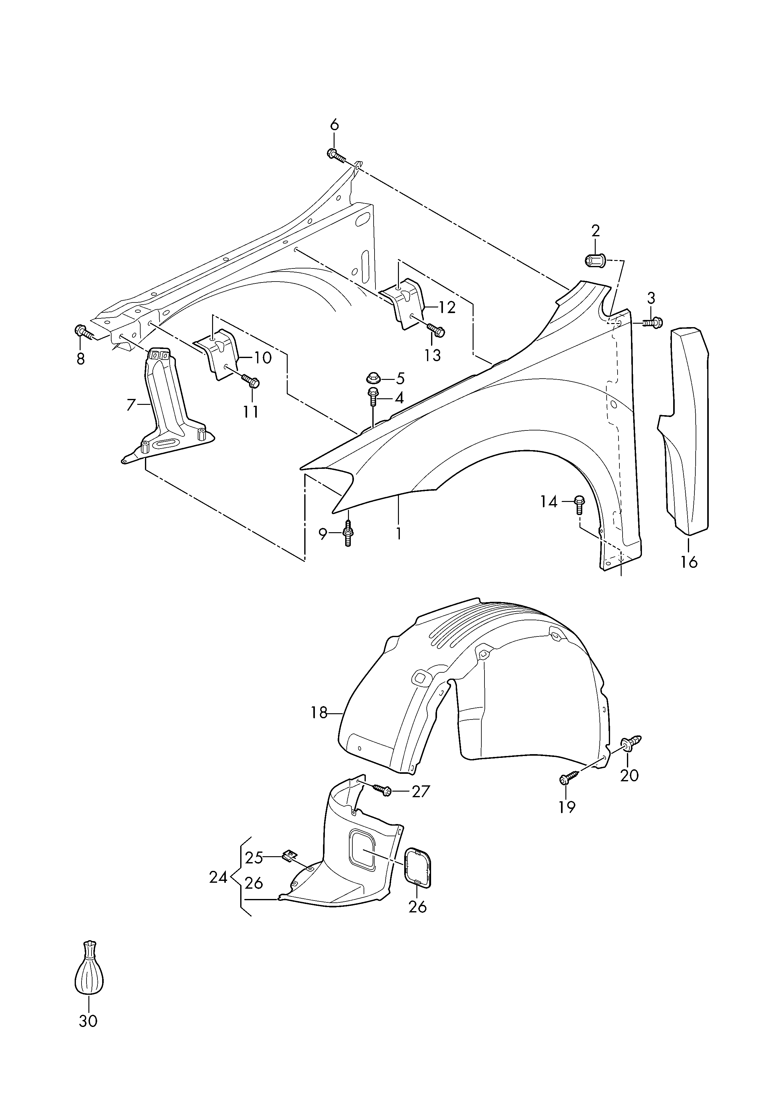 VW 5G0805969P - Apdare, Riteņa niša ps1.lv