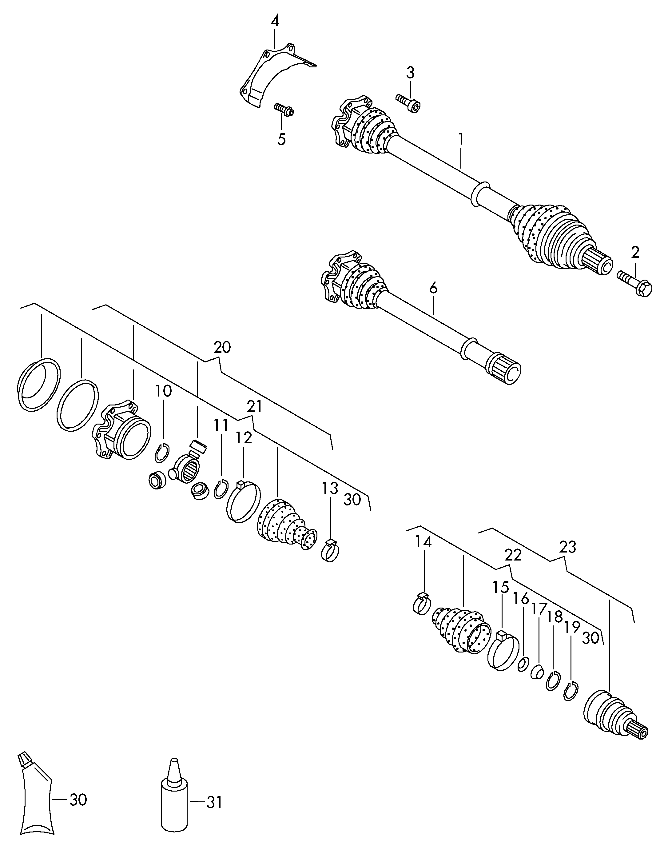 VAG 8D0407451RX - Piedziņas vārpsta ps1.lv