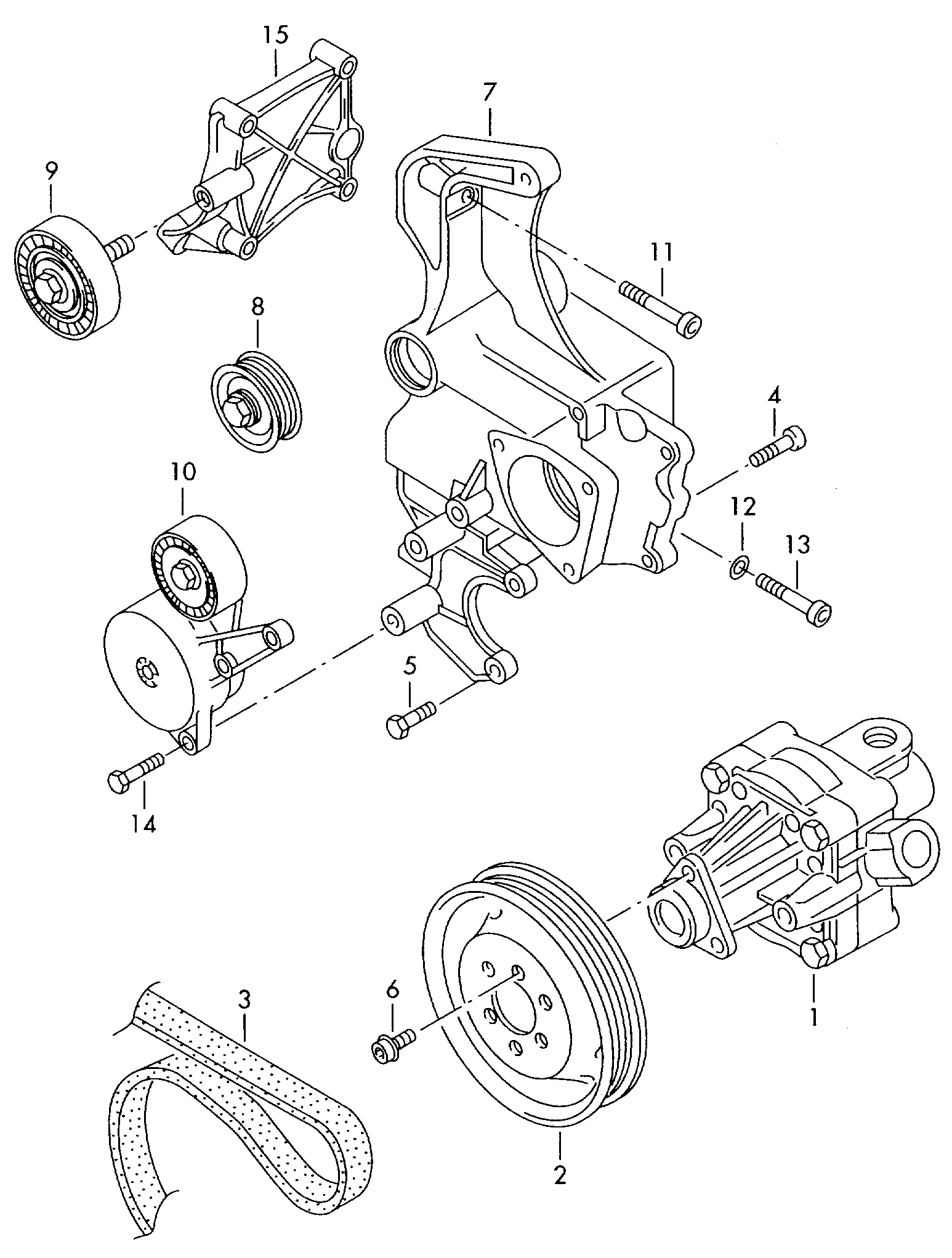 AUDI 071145276 - Parazīt / Vadrullītis, Ķīļrievu siksna ps1.lv