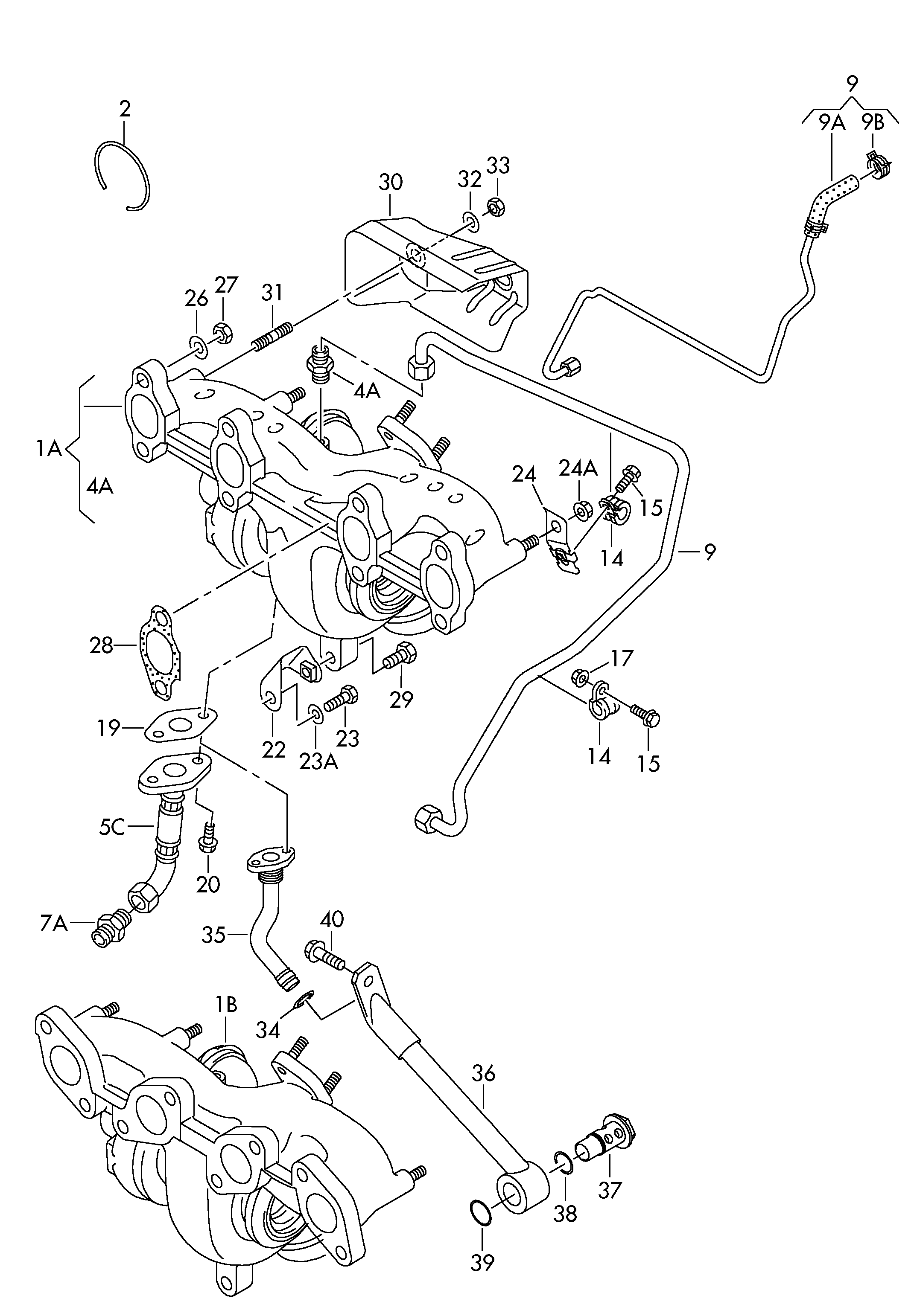 Seat 038145771AG - Eļļas cauruļvads, Kompresors ps1.lv