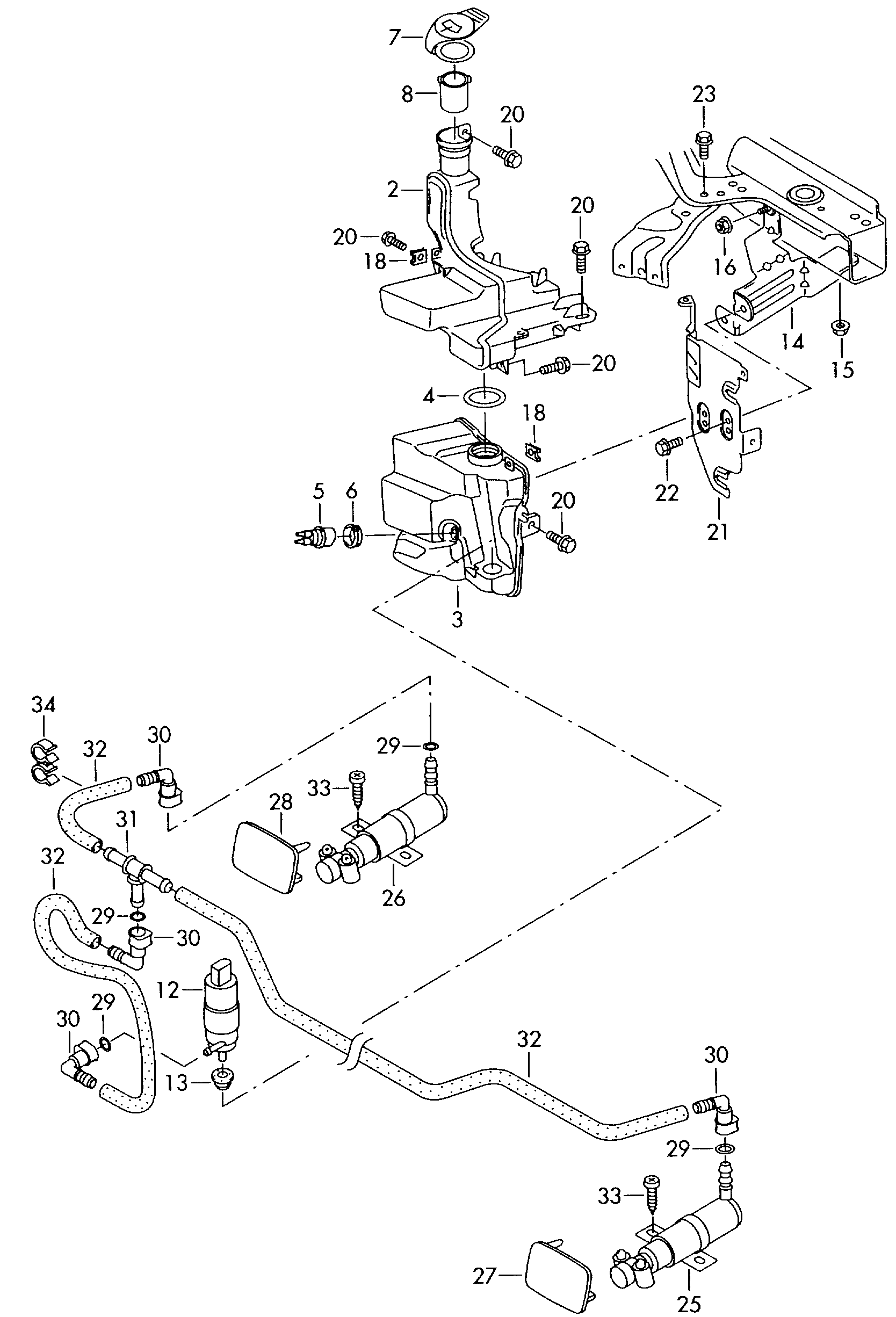 AUDI 8D0 955 873 - Savienotājs, Stiklu apskalotāja cauruļvads ps1.lv