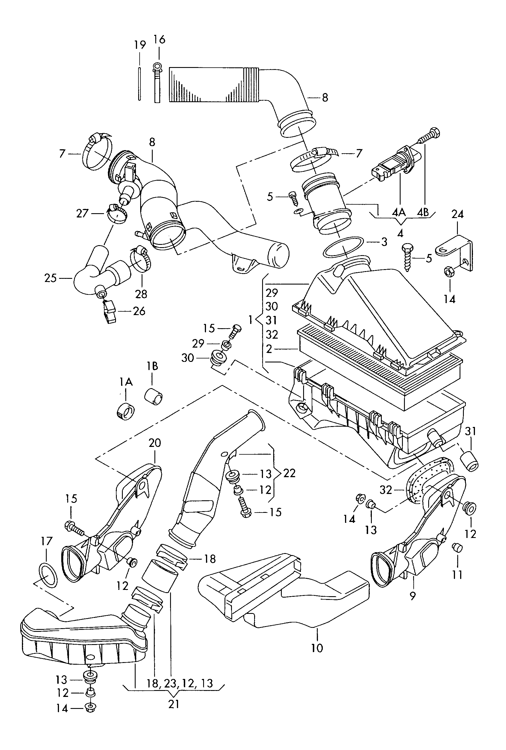 Seat 1J0 129 684 N - Šļūtene, Gaisa padeves sistēma ps1.lv