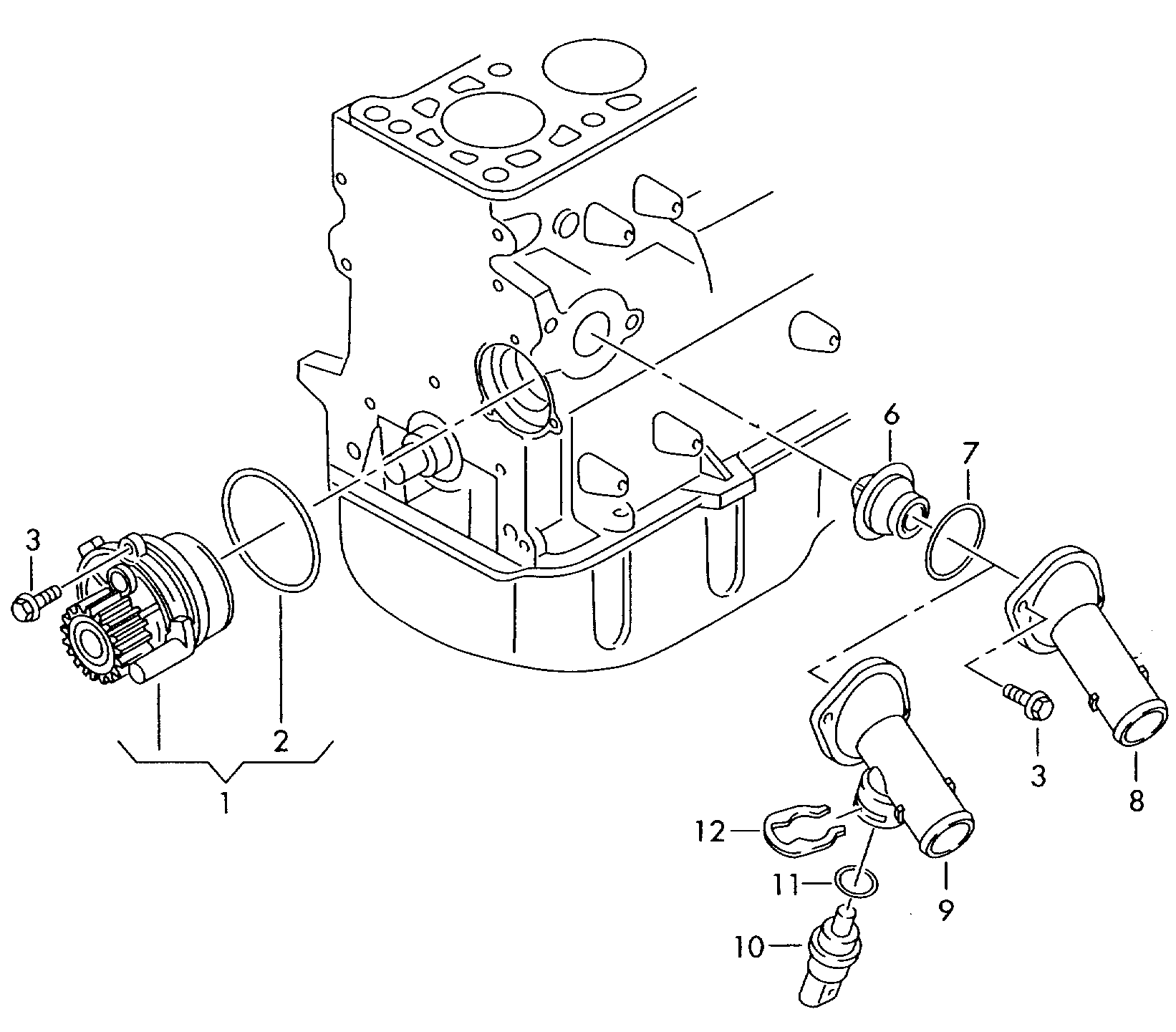 CUPRA 06B121011QX - Coolant pump with sealing ring ps1.lv