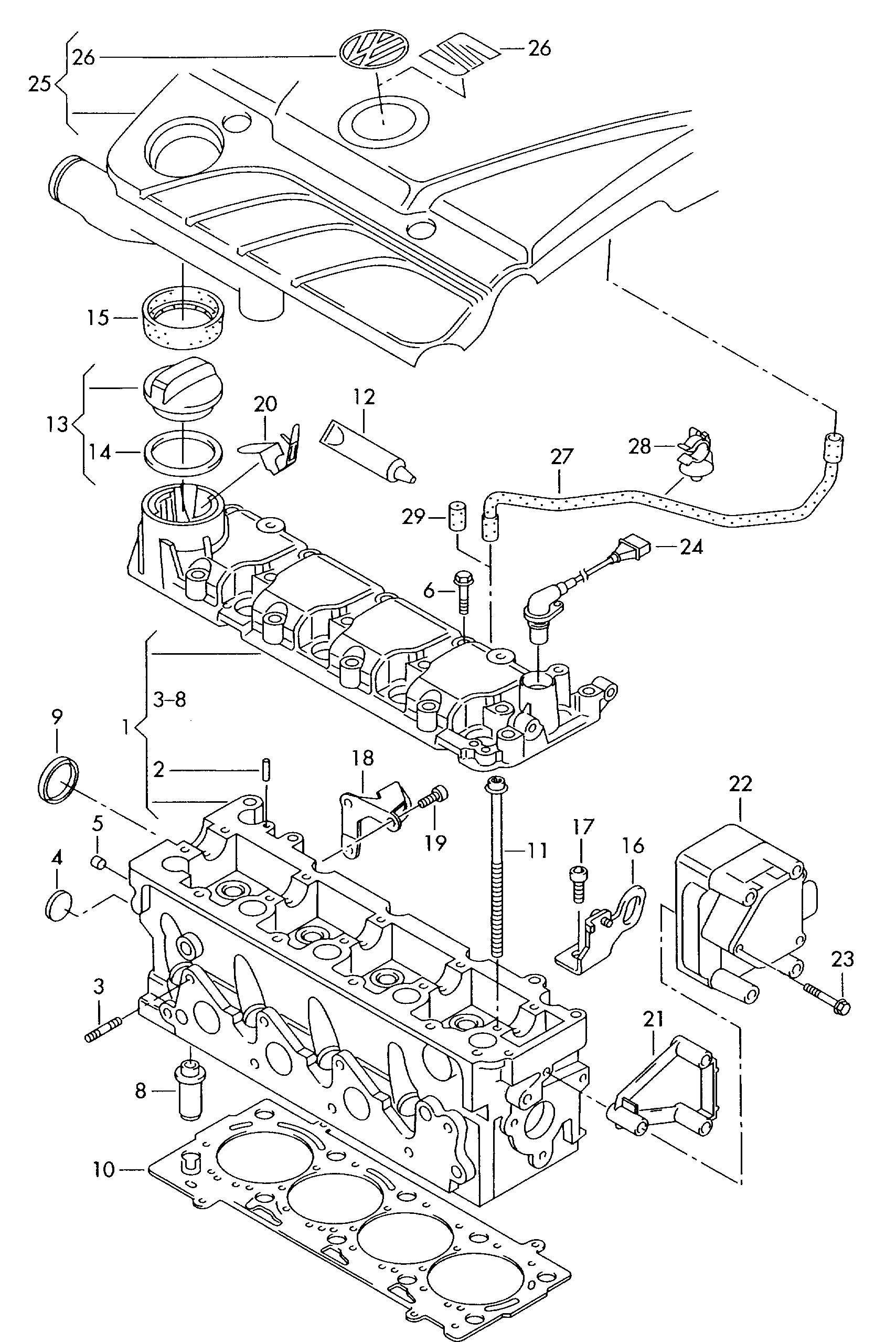 VAG 06B 103 485 B - Vāciņš, Eļļas ieliešanas kakliņš ps1.lv