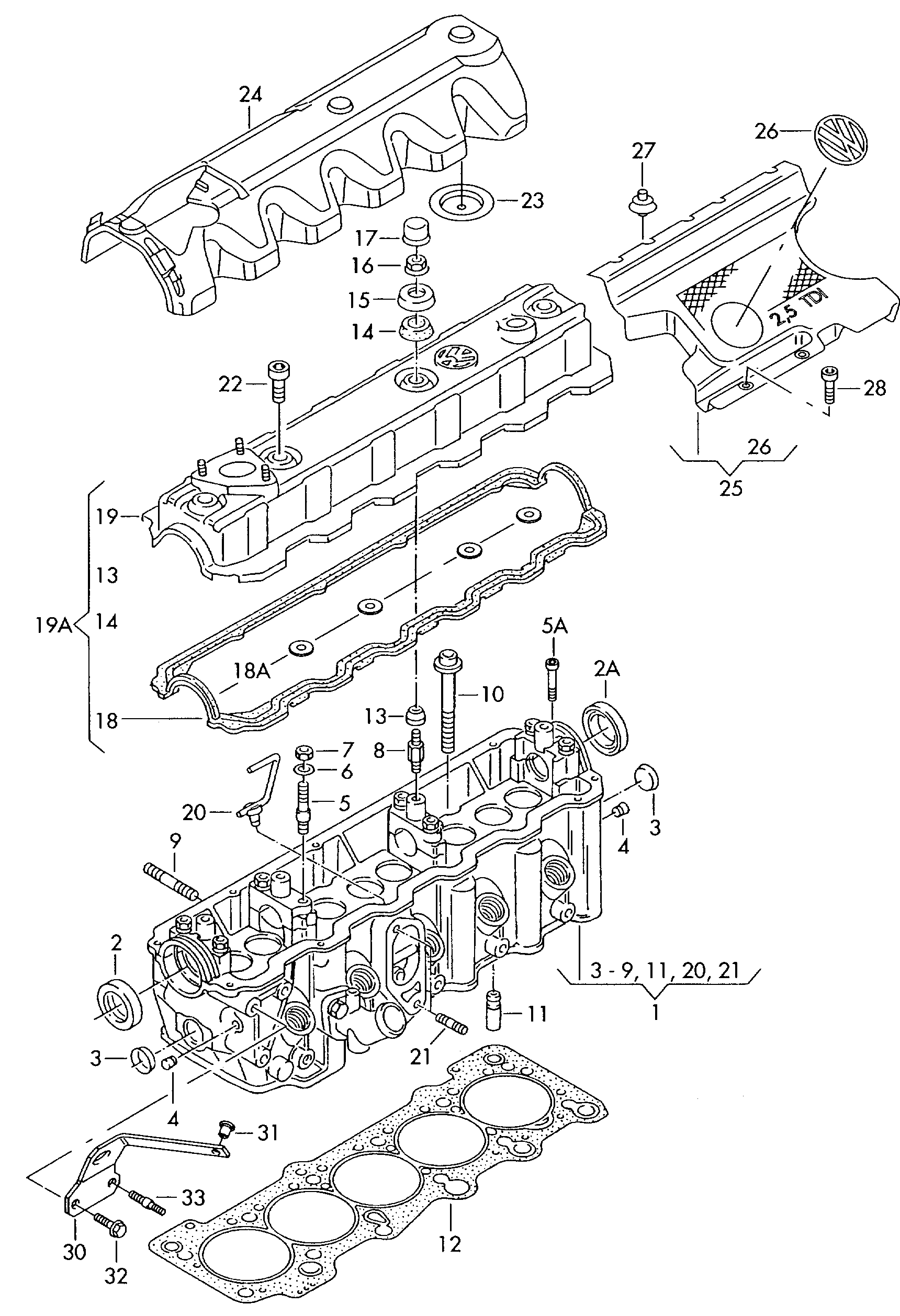 AUDI 028 103 532 A - Blīve, Motora bloka galvas skrūve ps1.lv