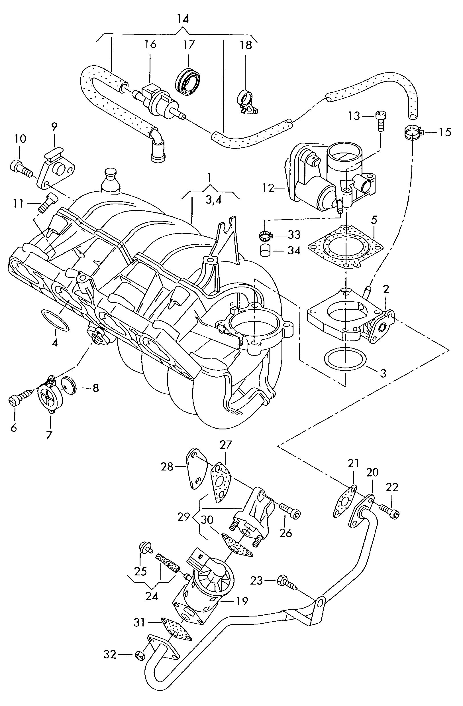 VW 036 906 051 - Devējs, Spiediens ieplūdes traktā ps1.lv