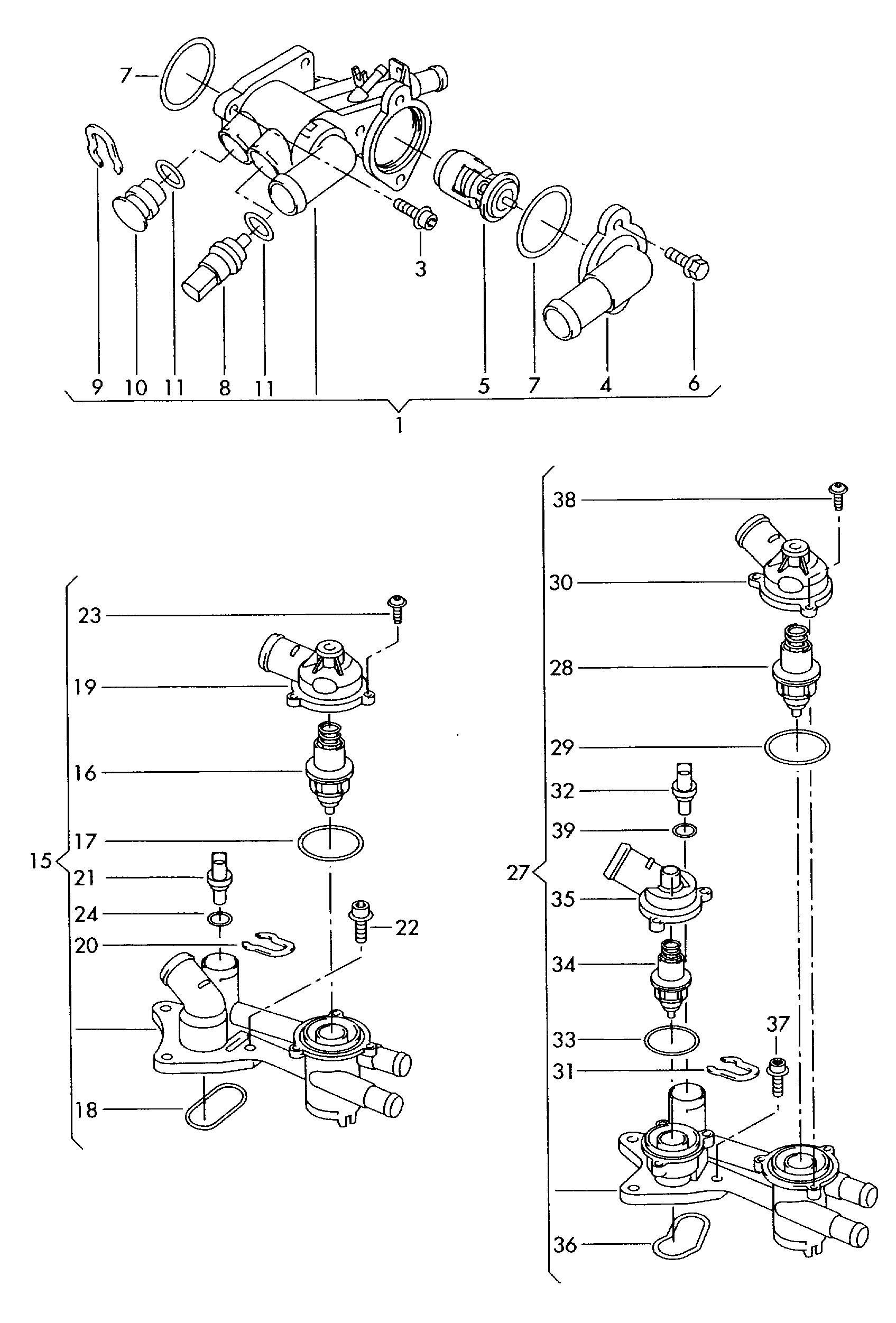 VW 032 121 111 AP - Termostats, Dzesēšanas šķidrums ps1.lv