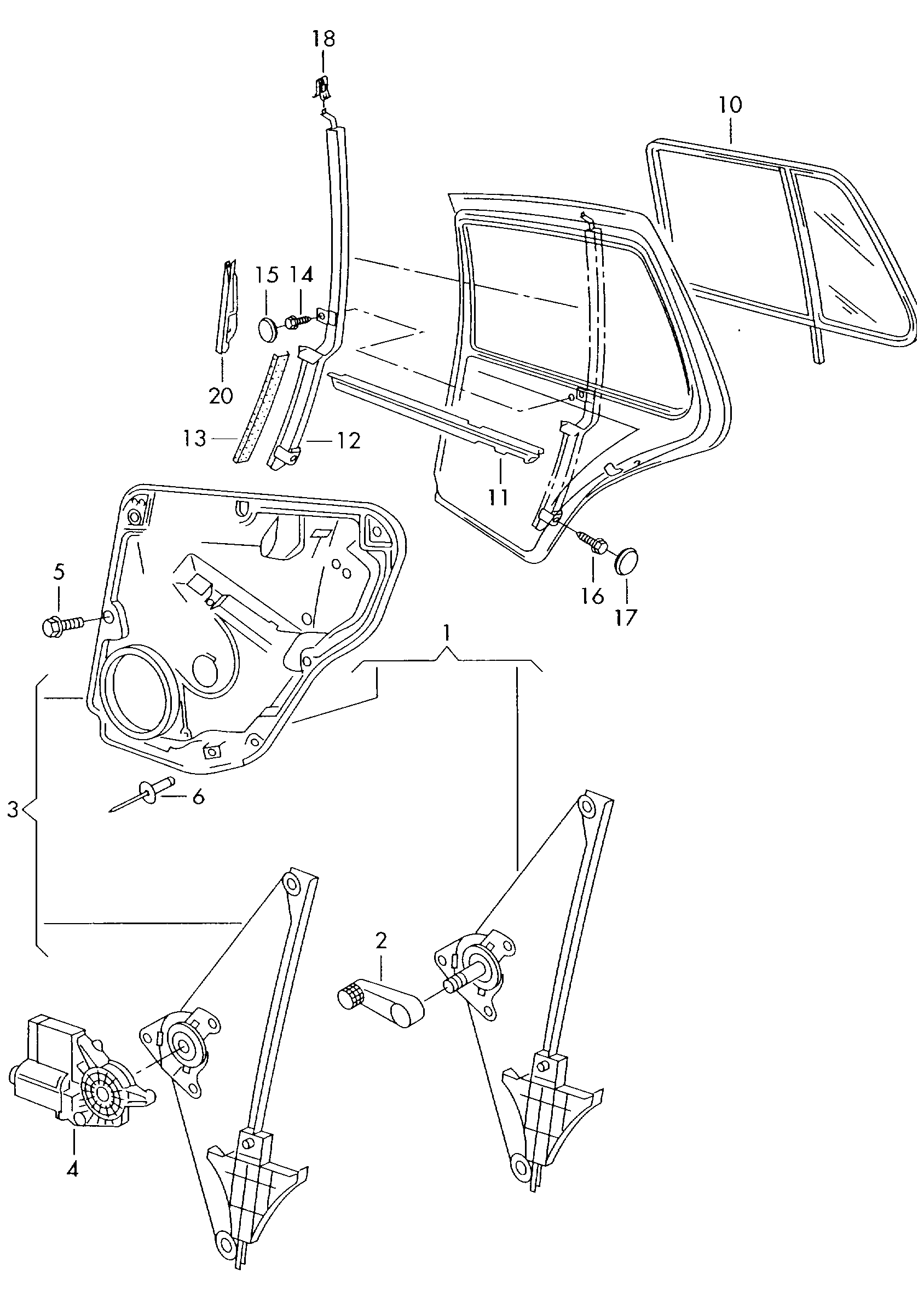 VAG 1J4 839 461 F - Stikla pacelšanas mehānisms ps1.lv