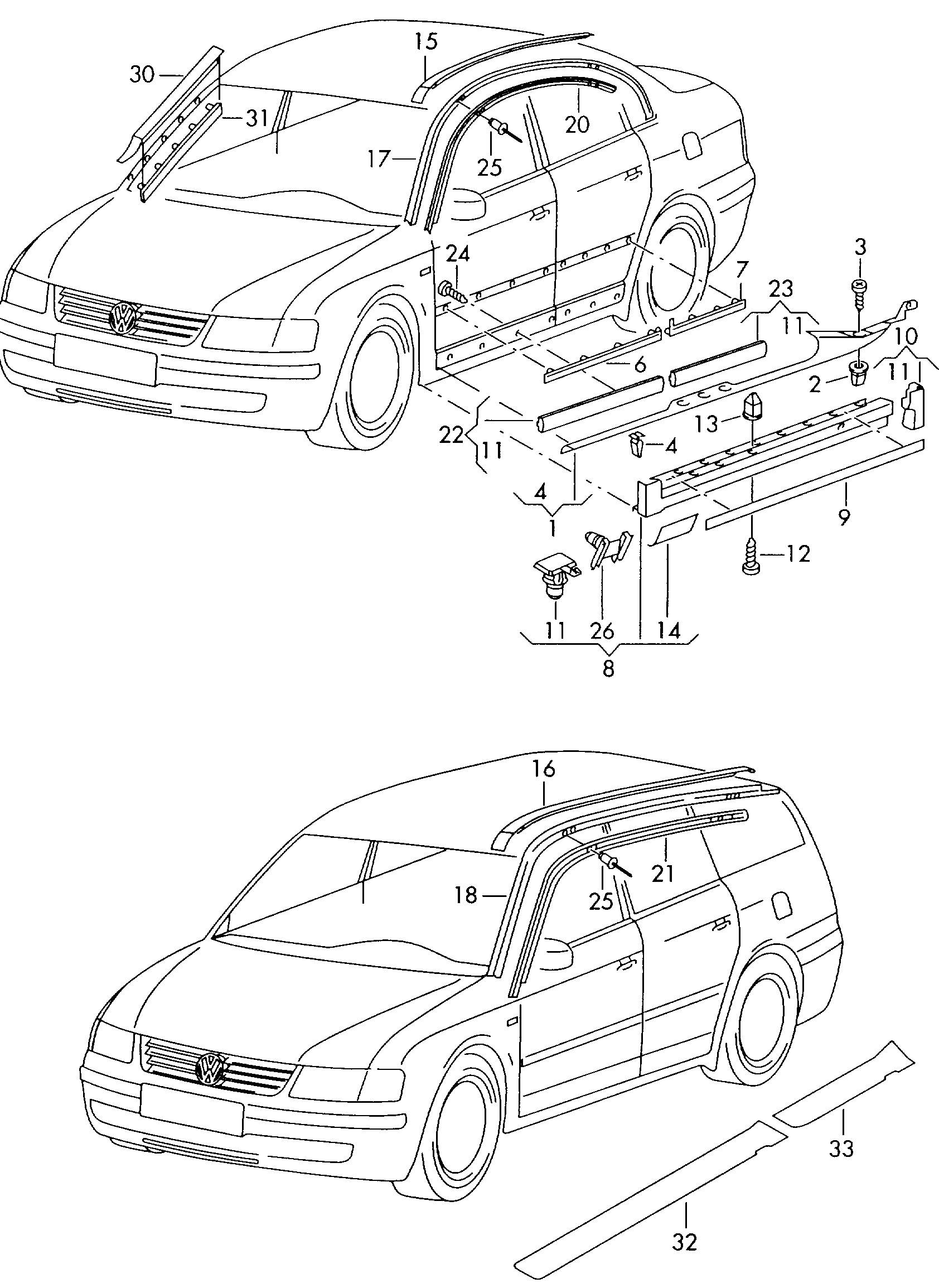 VW 3B0853575 - Moldings / aizsarguzlika ps1.lv