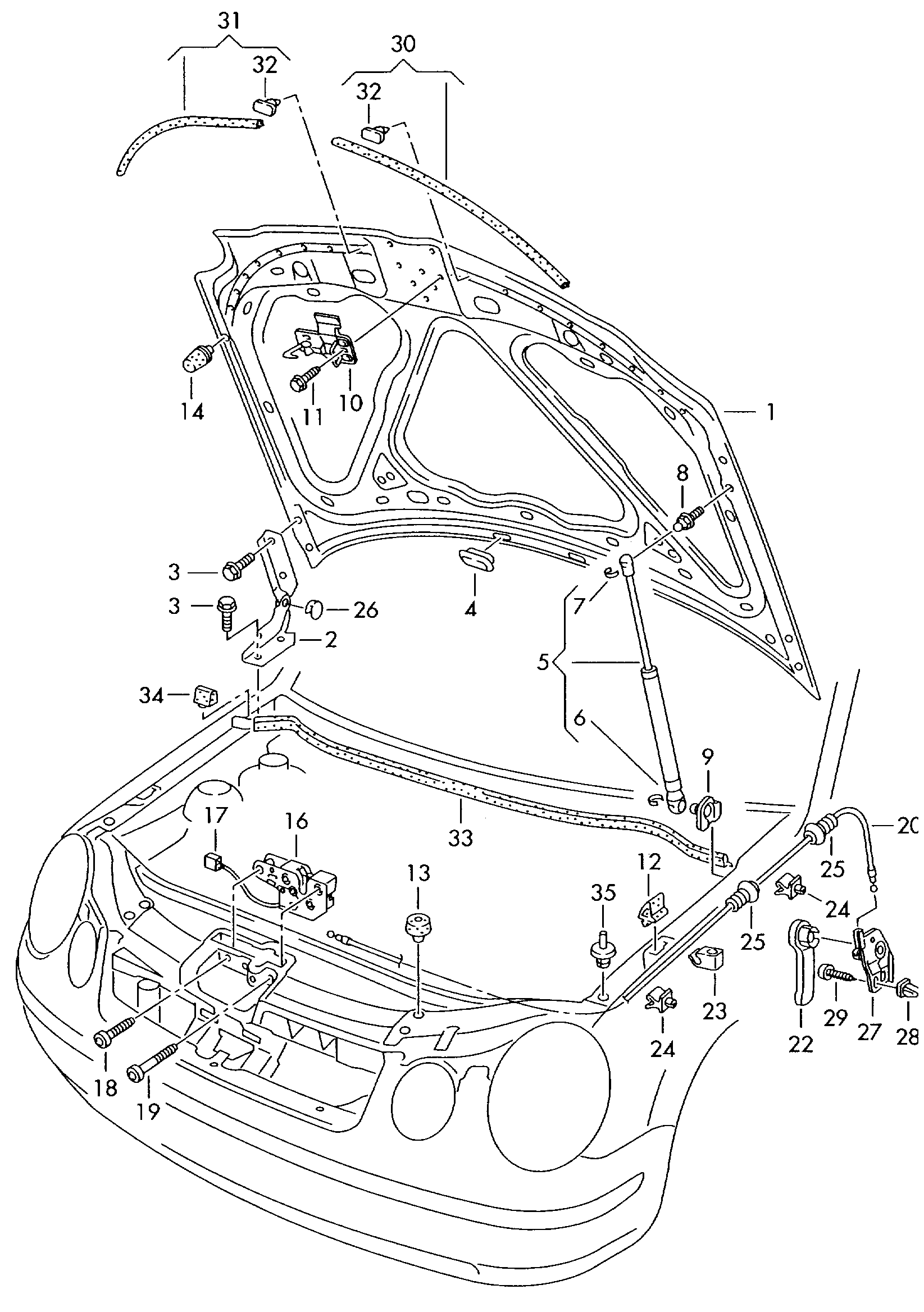 VW 6Q0 823 359 C - Gāzes atspere, Motora pārsegs ps1.lv