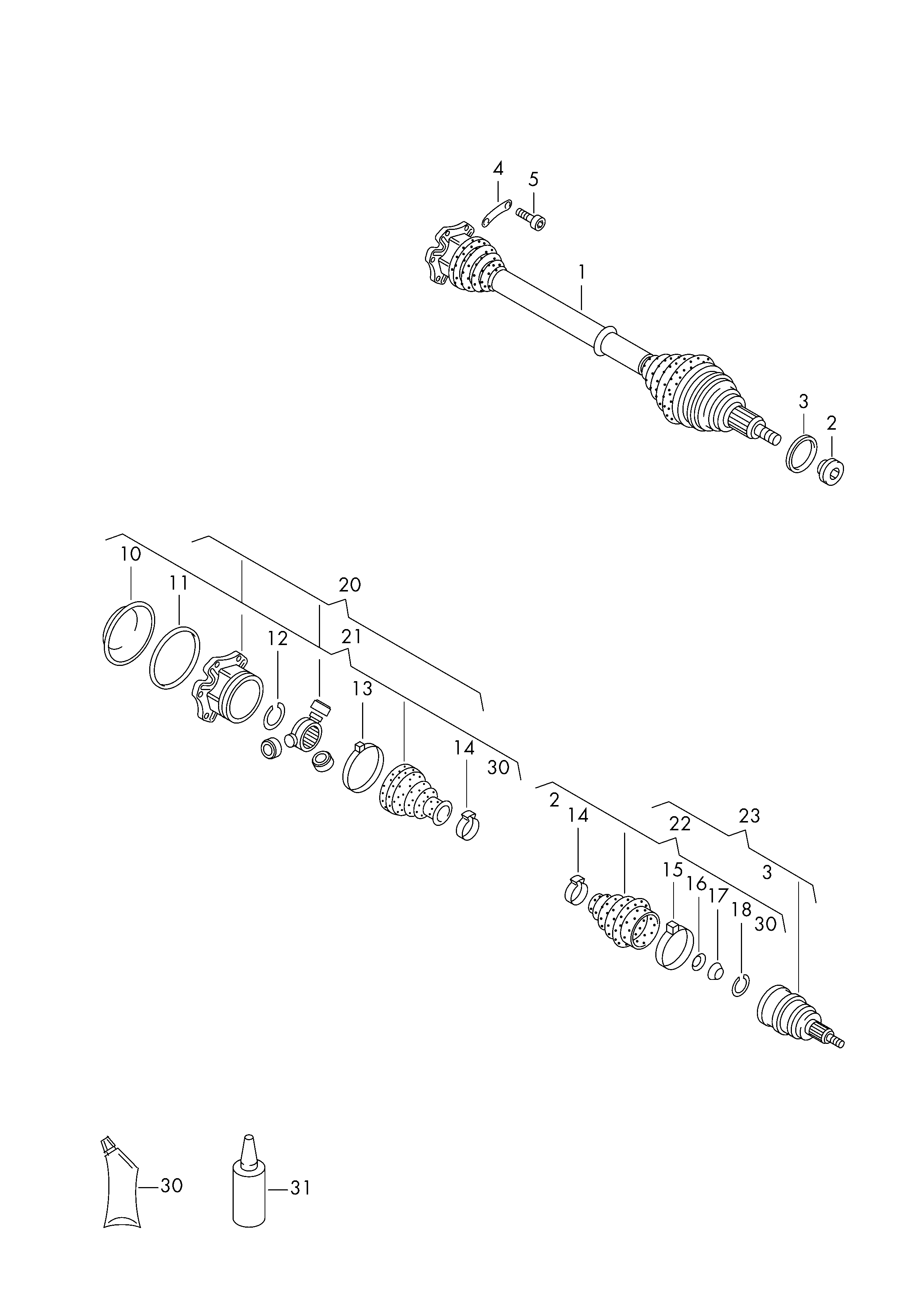 VAG 6C0 498 203 - Putekļusargs, Piedziņas vārpsta ps1.lv