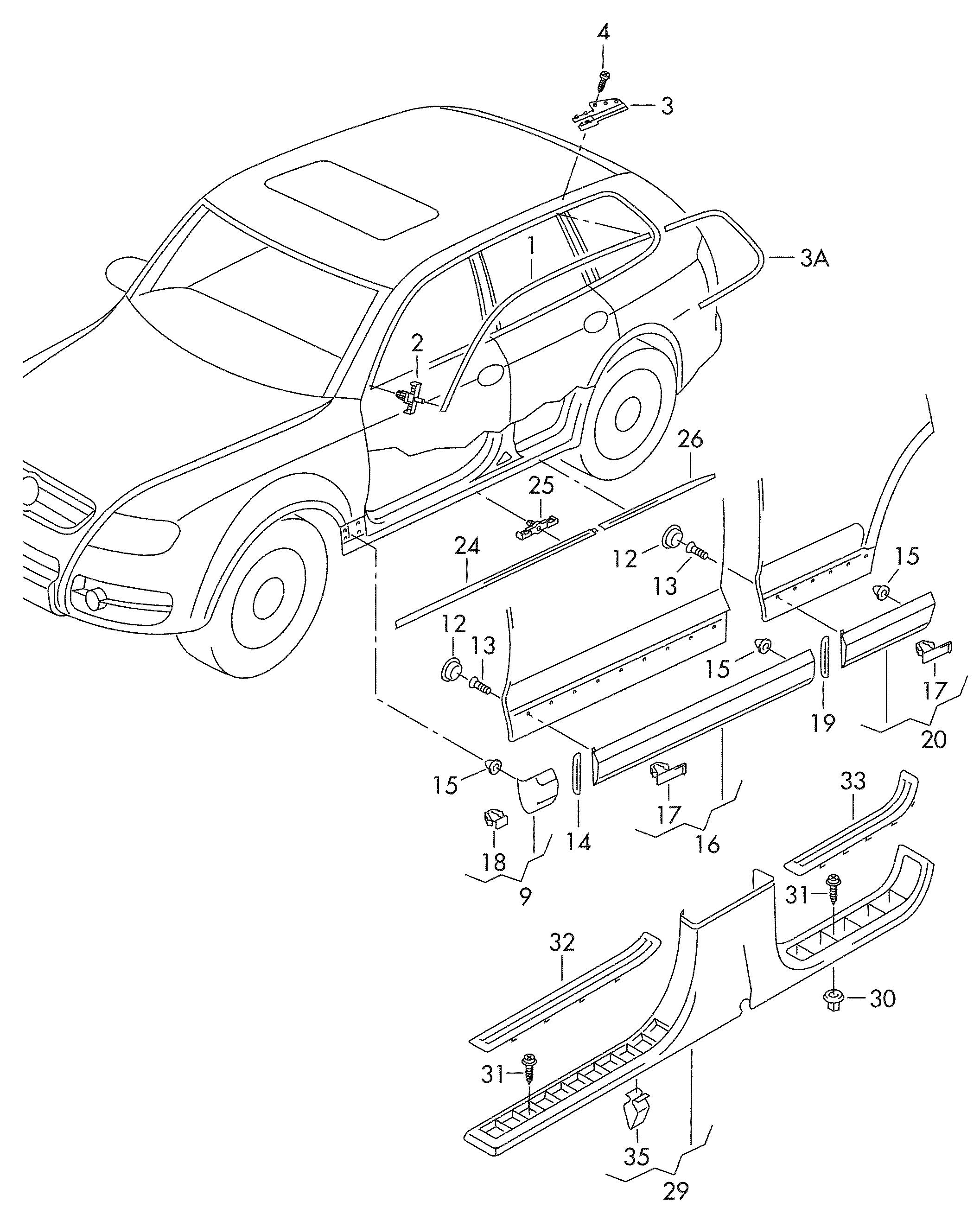 VW 7L0 839 069 - Moldings / aizsarguzlika ps1.lv