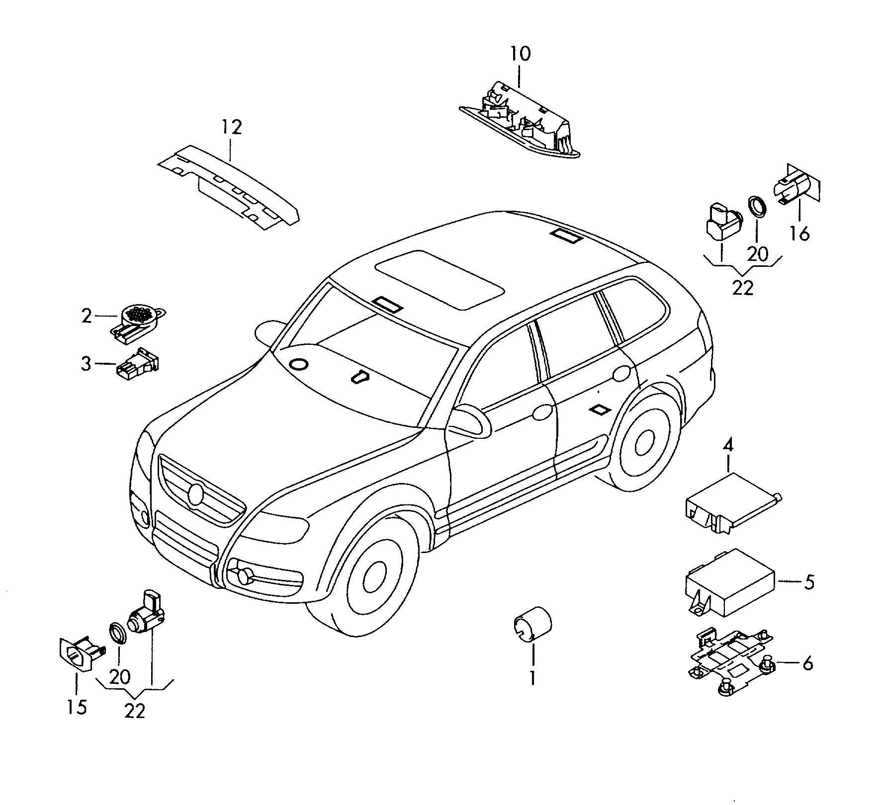 Skoda 1J0 998 275 B - Devējs, Parkošanās palīgsistēma ps1.lv