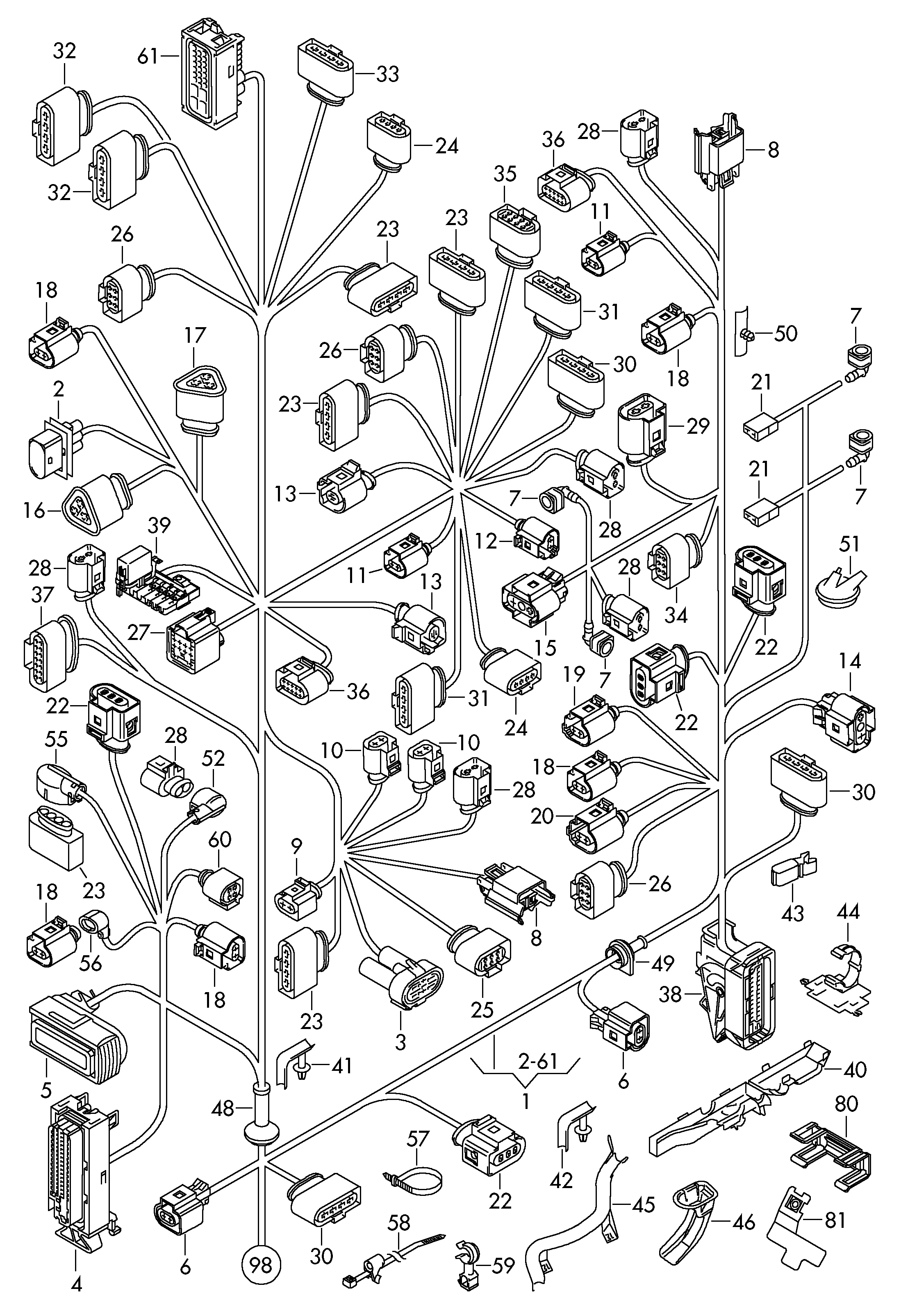 AUDI 1J0973737 - Vadu remkomplekts, Pamatlukturis ps1.lv