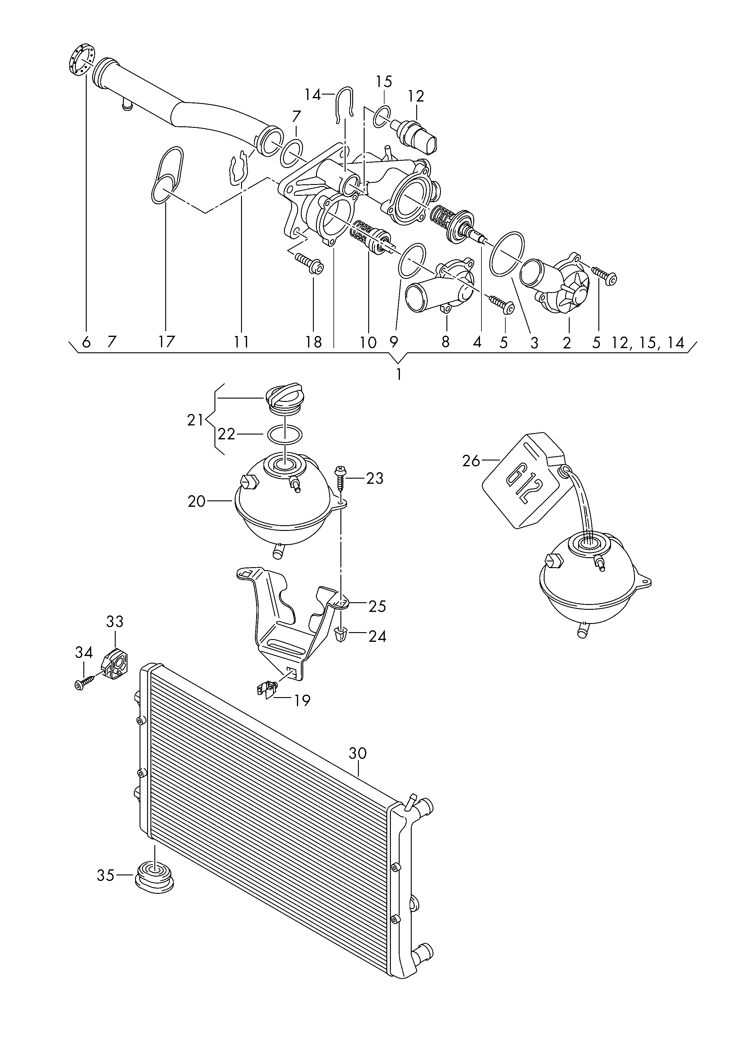 Seat 03C 121 065 D - Termostats, Dzesēšanas šķidrums ps1.lv