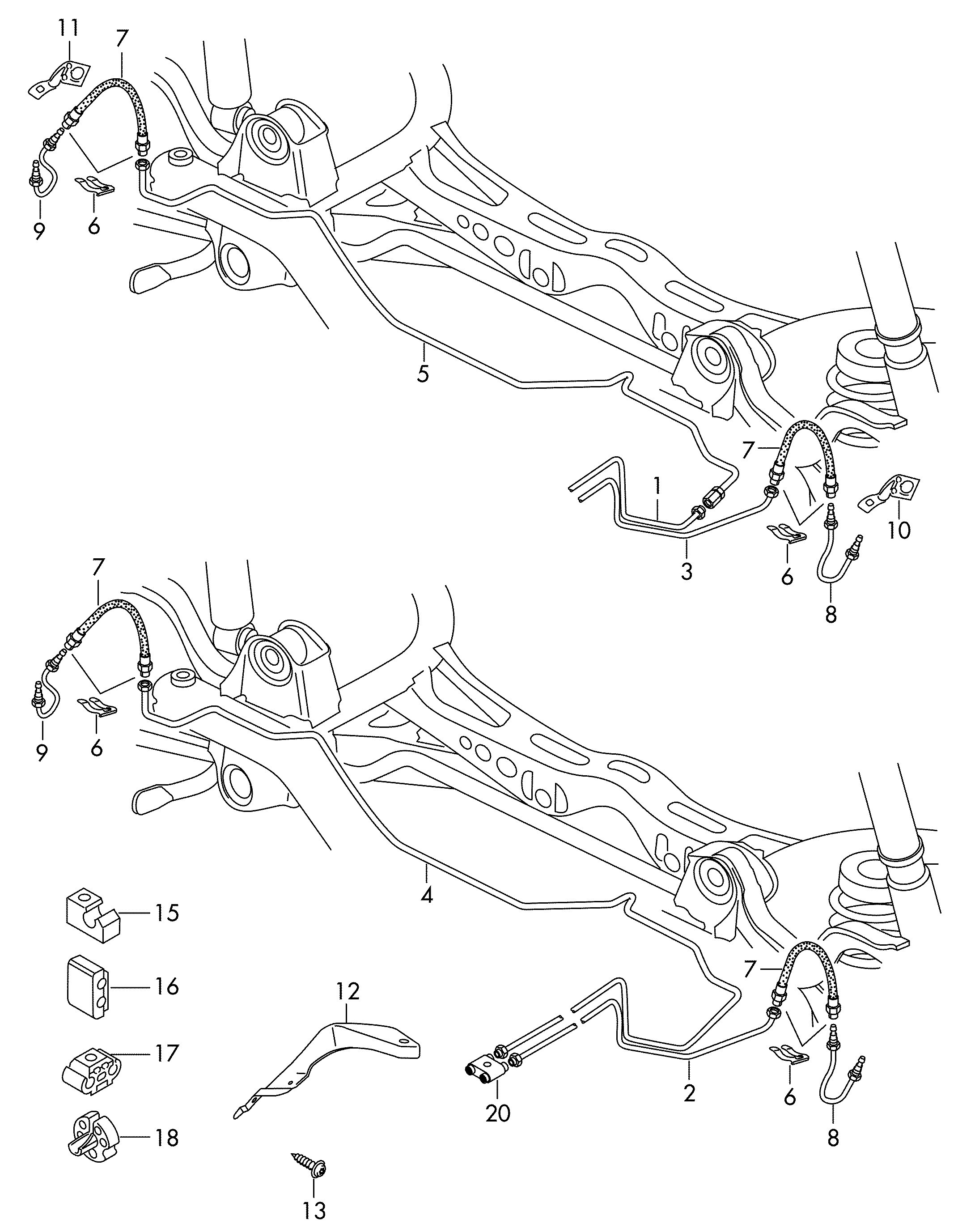 VAG 5N0 611 775 A - Bremžu šļūtene ps1.lv