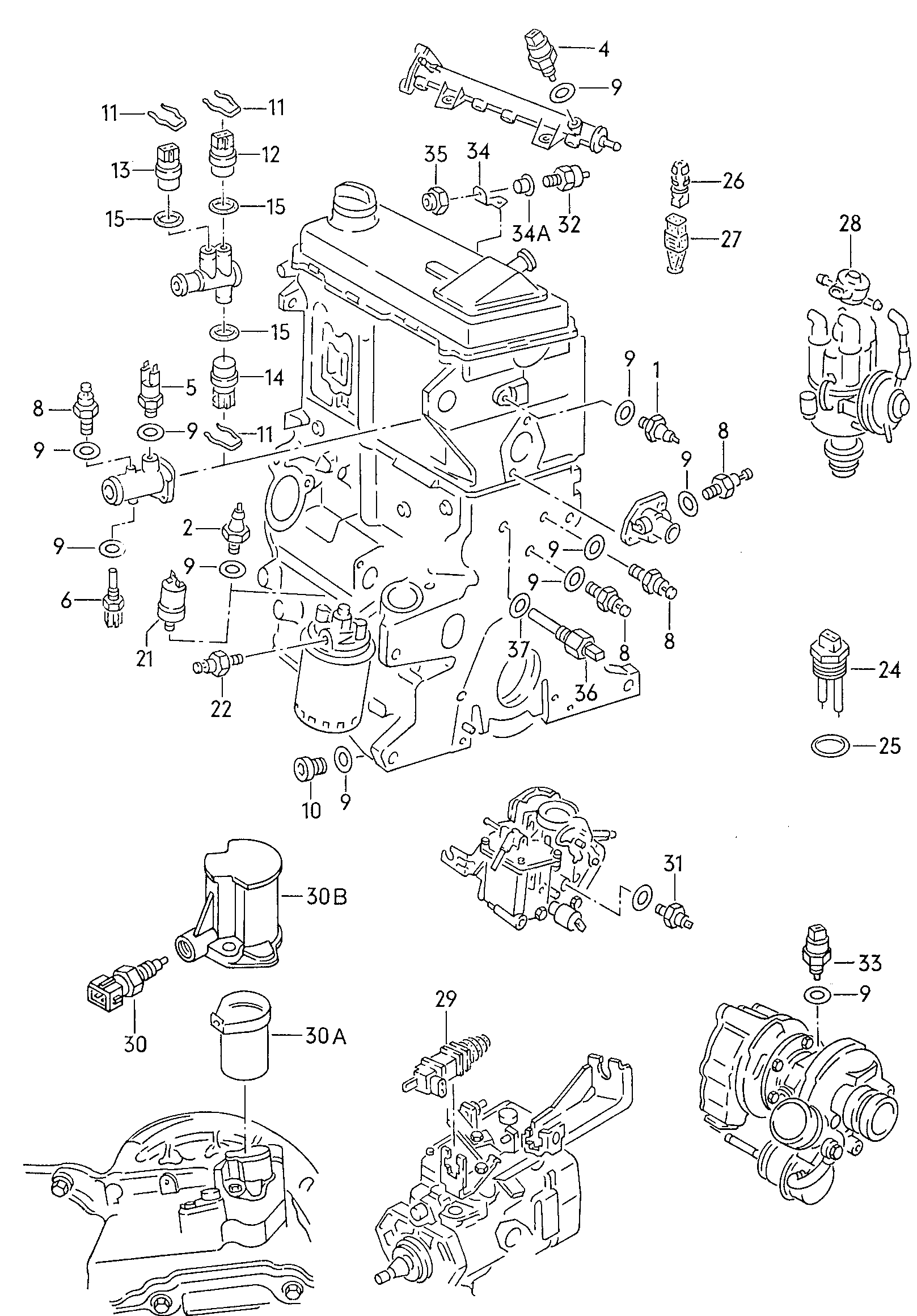 VAG 049 919 501 - Devējs, Dzesēšanas šķidruma temperatūra ps1.lv