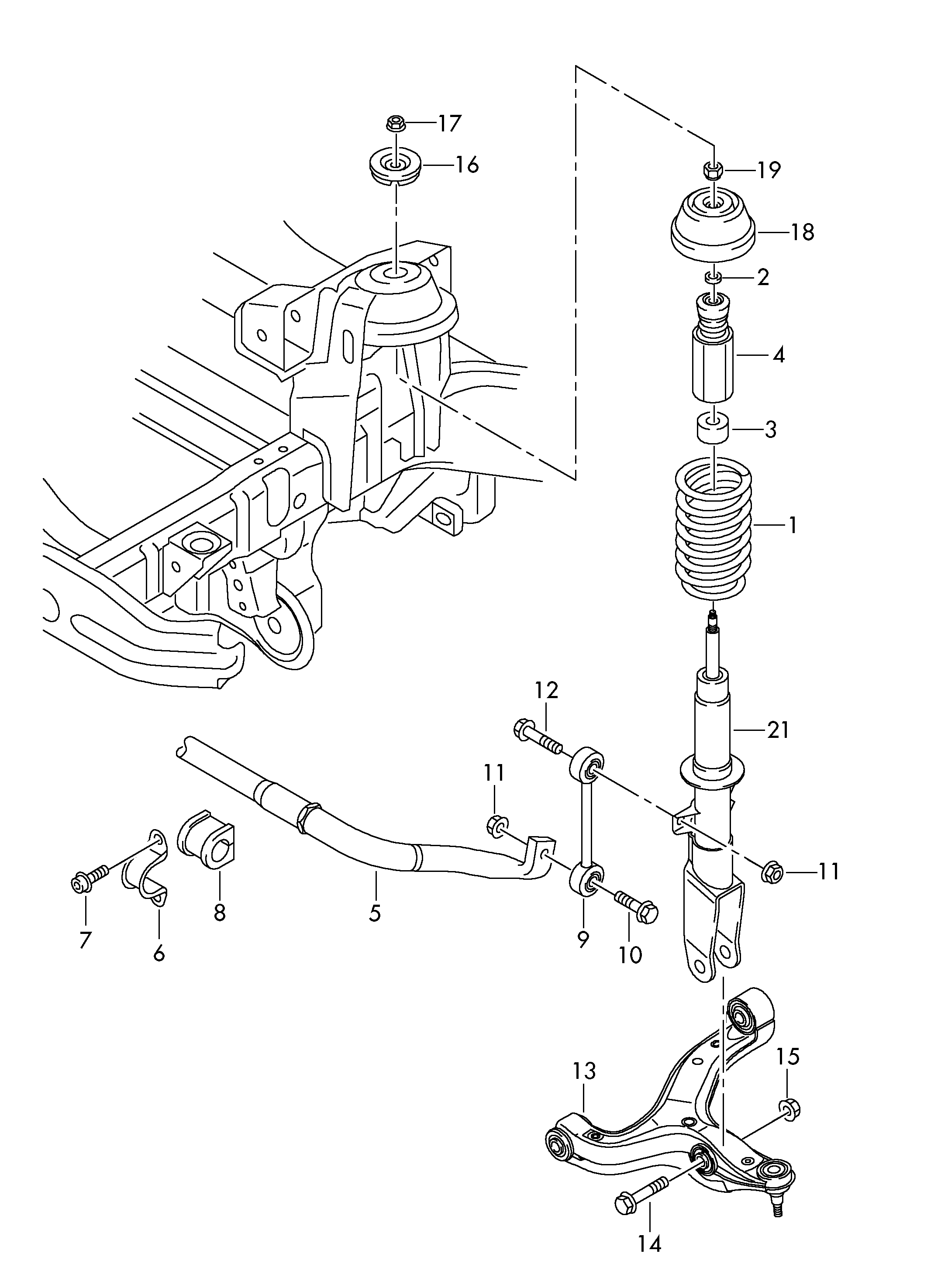 AUDI 2H0 413 031 K - Gas shock absorber ps1.lv