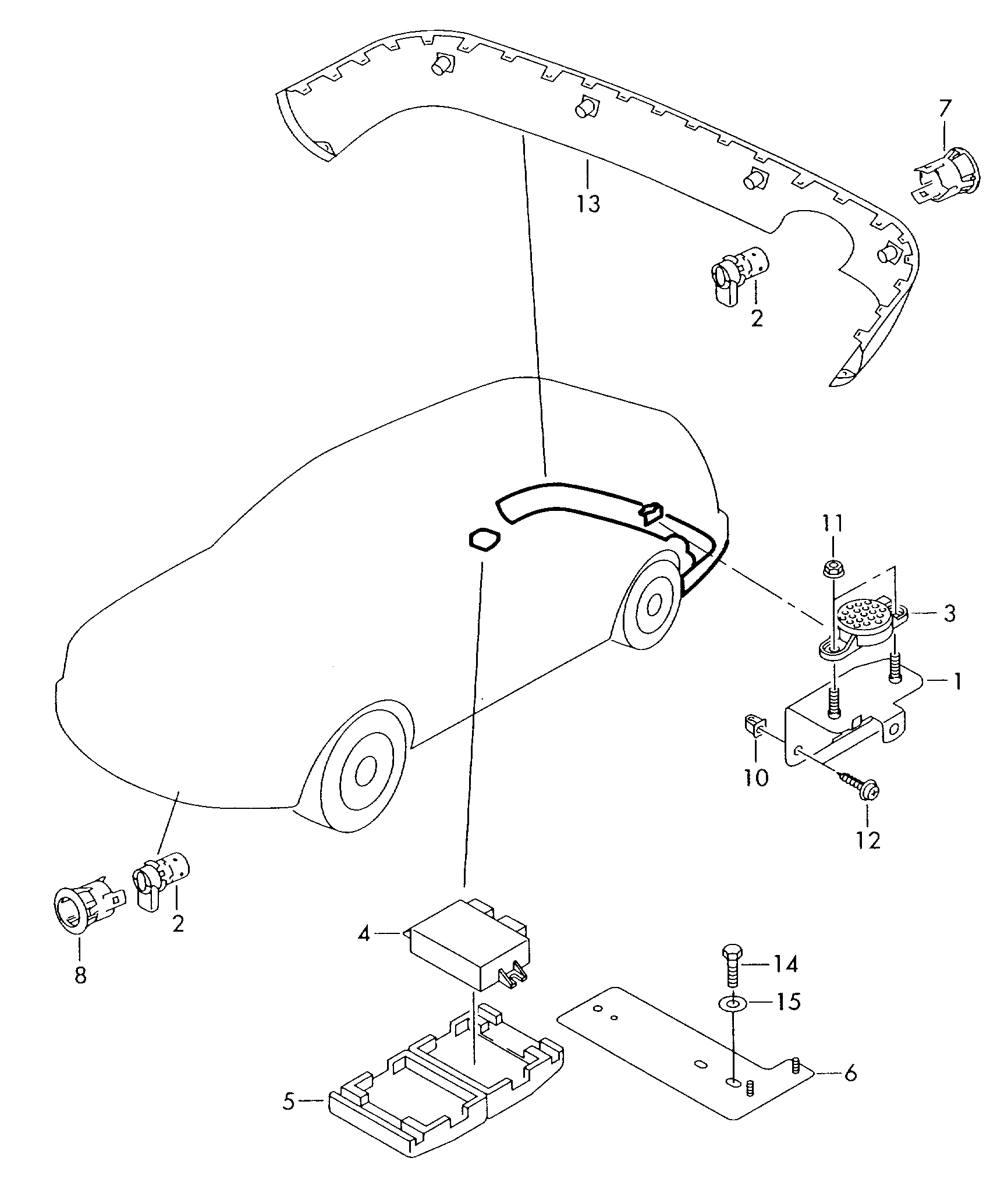 VW 7M3 919 275 - Devējs, Parkošanās palīgsistēma ps1.lv