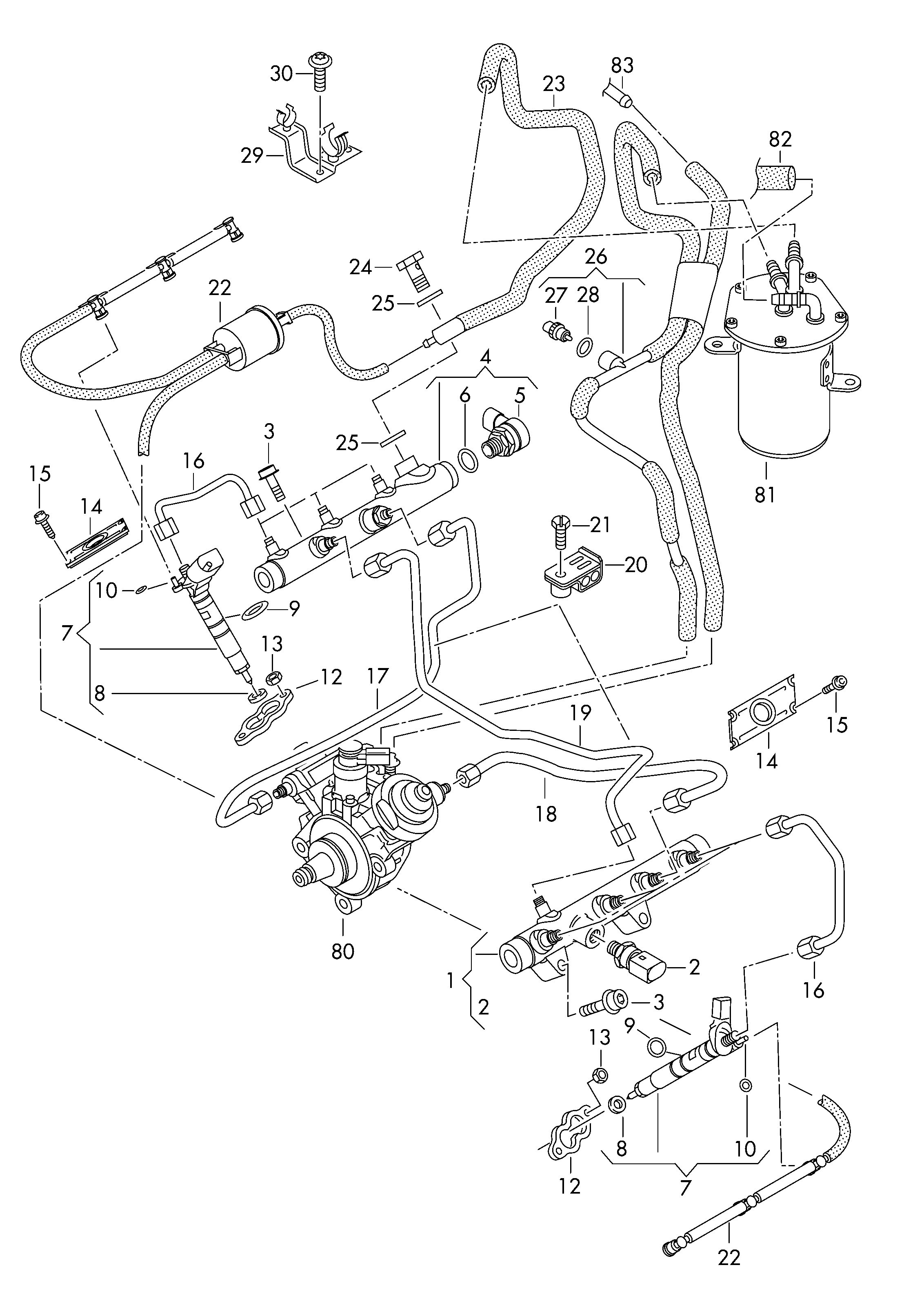 Skoda 059 130 519 - Blīvju komplekts, Iesmidzināšanas sprausla ps1.lv