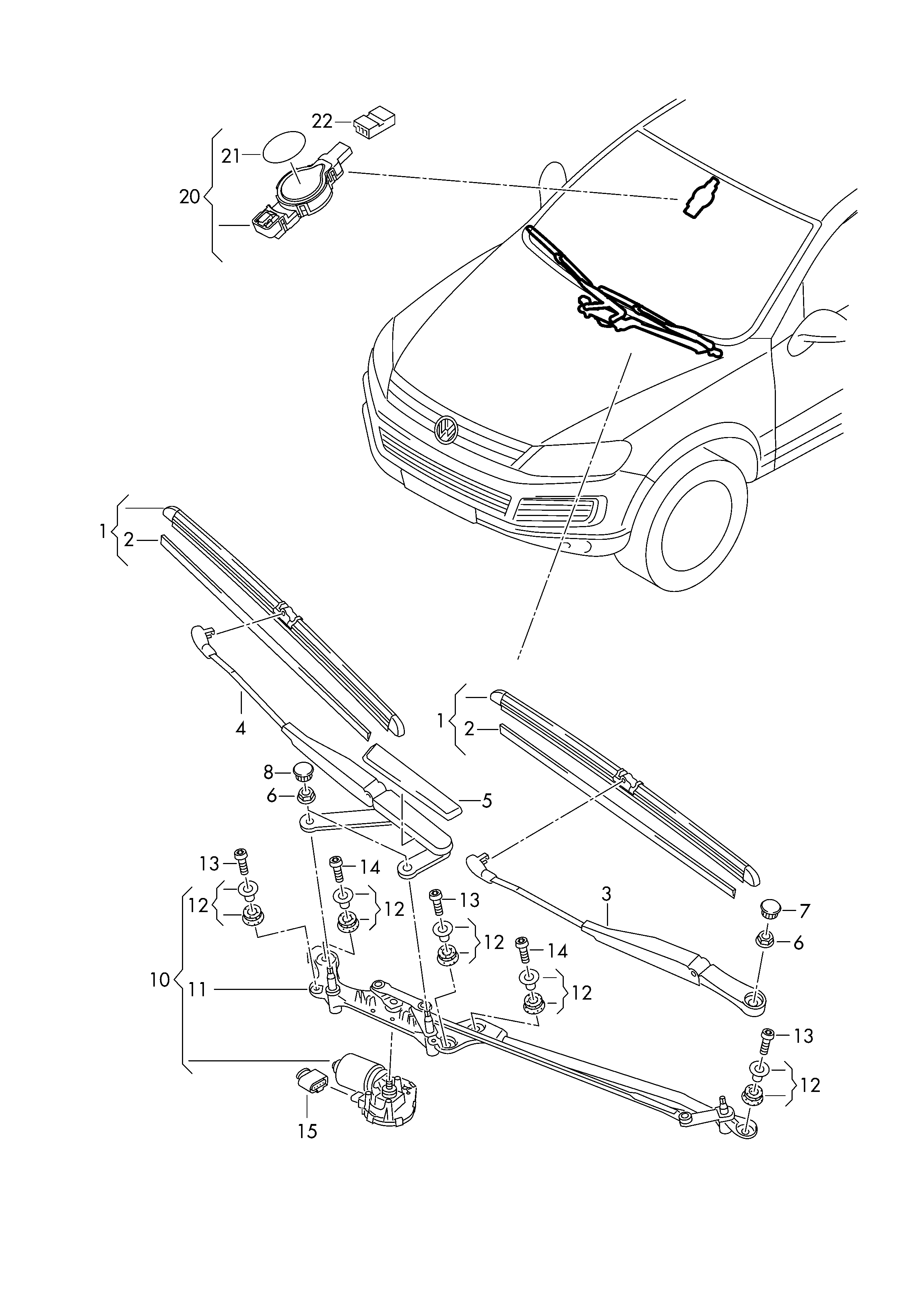 VAG 7P0 955 425 B - Stikla tīrītāja slotiņa ps1.lv