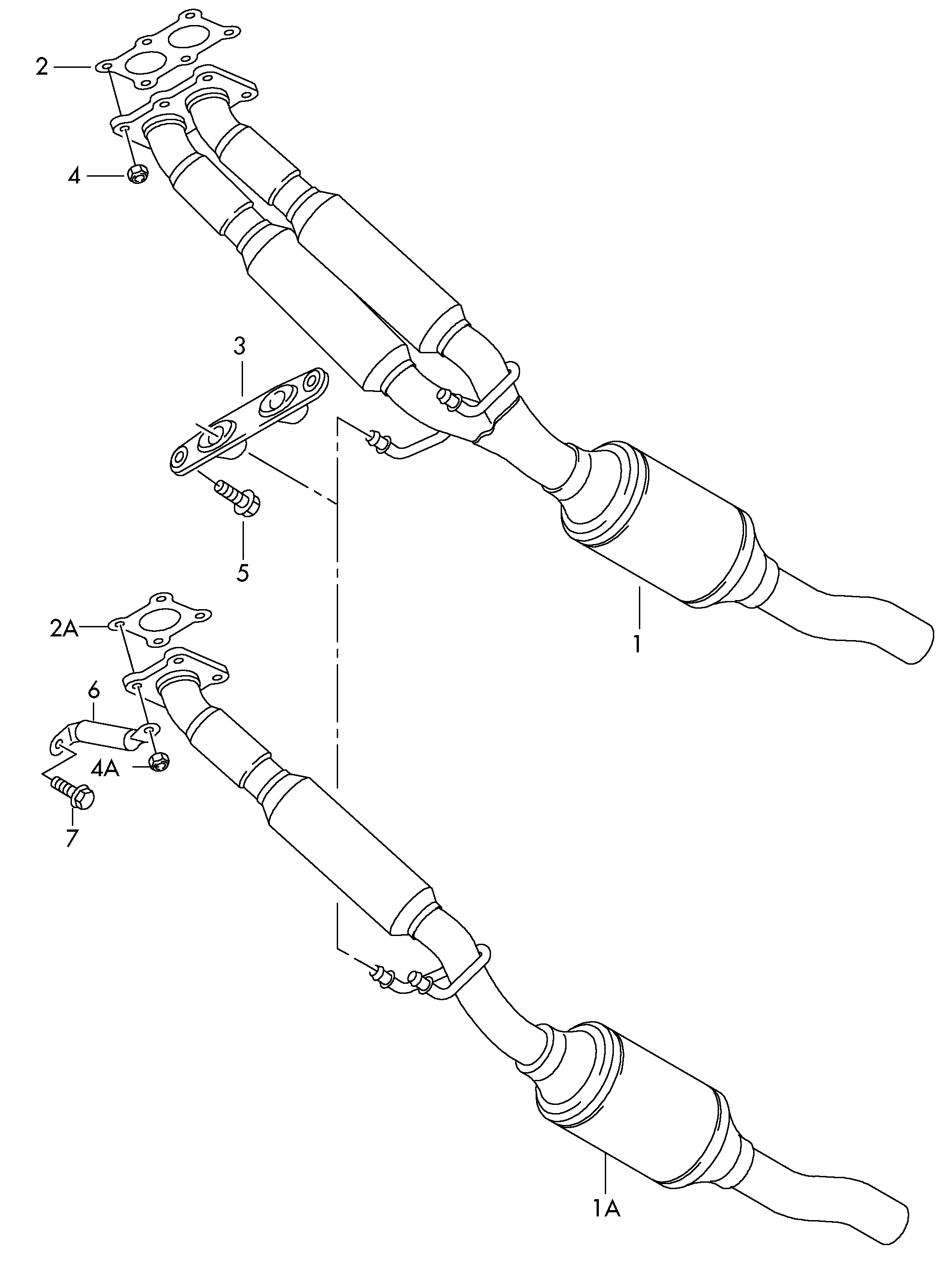 VW 1K0254510RX - Montāžas komplekts, Katalizators ps1.lv