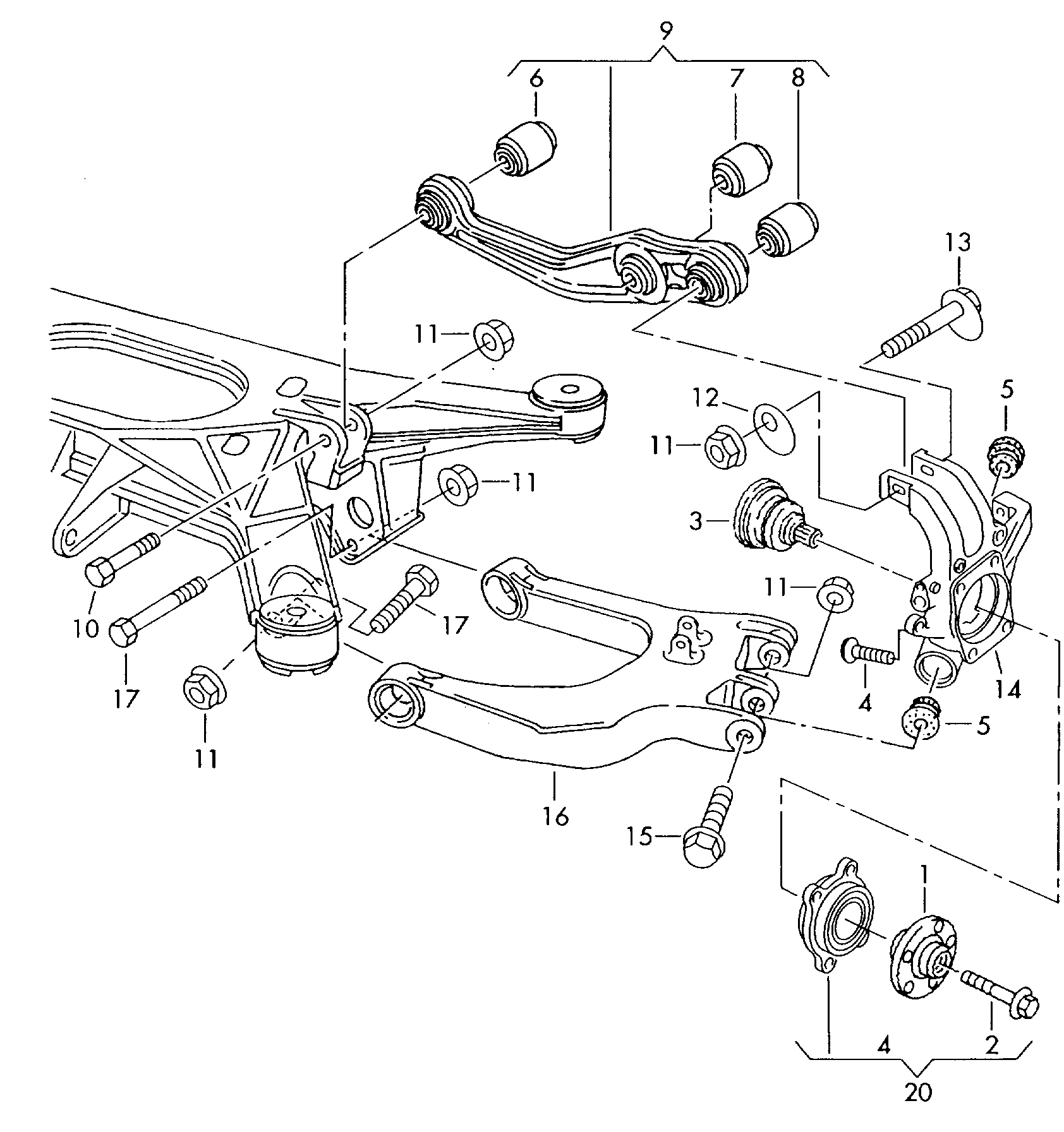 VAG N  10294901 - Montāžas komplekts, Neatkarīgās balstiekārtas svira ps1.lv