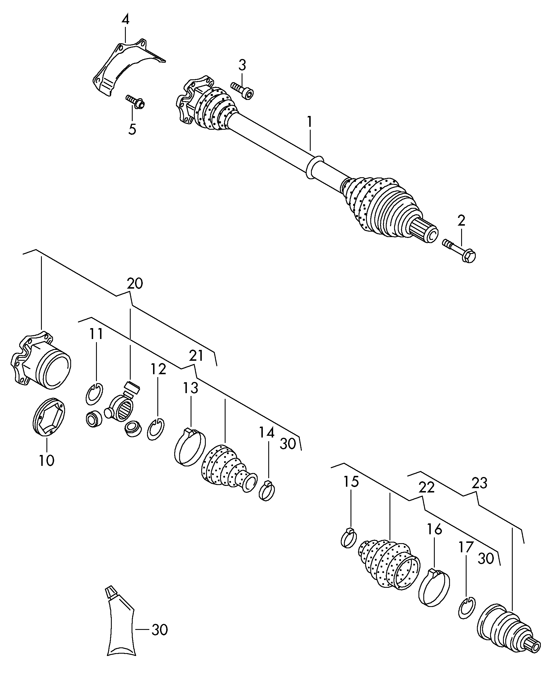 VW 4E0498203 - Putekļusargs, Piedziņas vārpsta ps1.lv