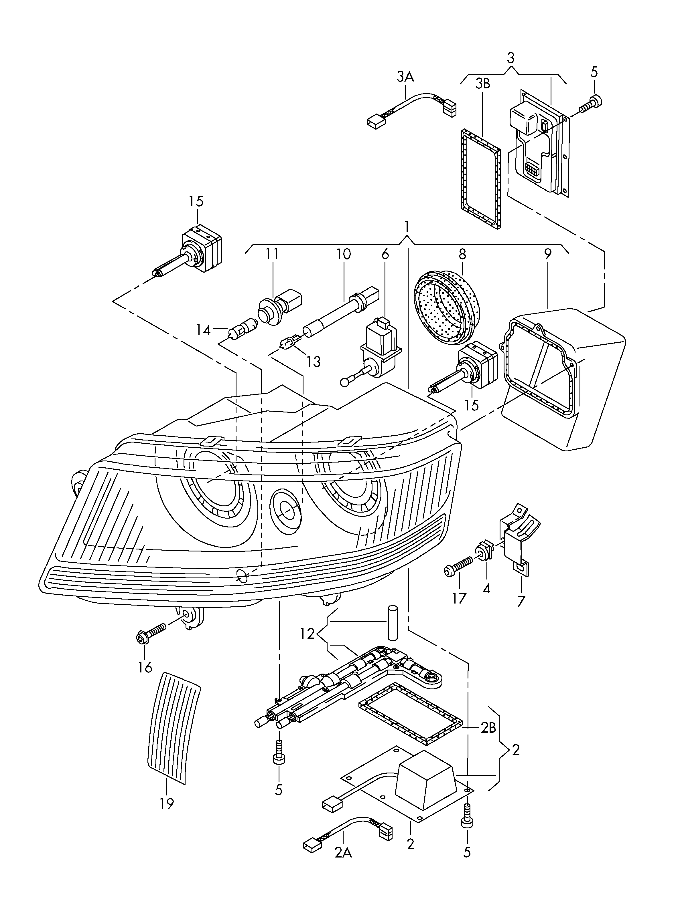 VAG 3D0909157 - Palaišanas iekārta, Gāzizlādes spuldze ps1.lv