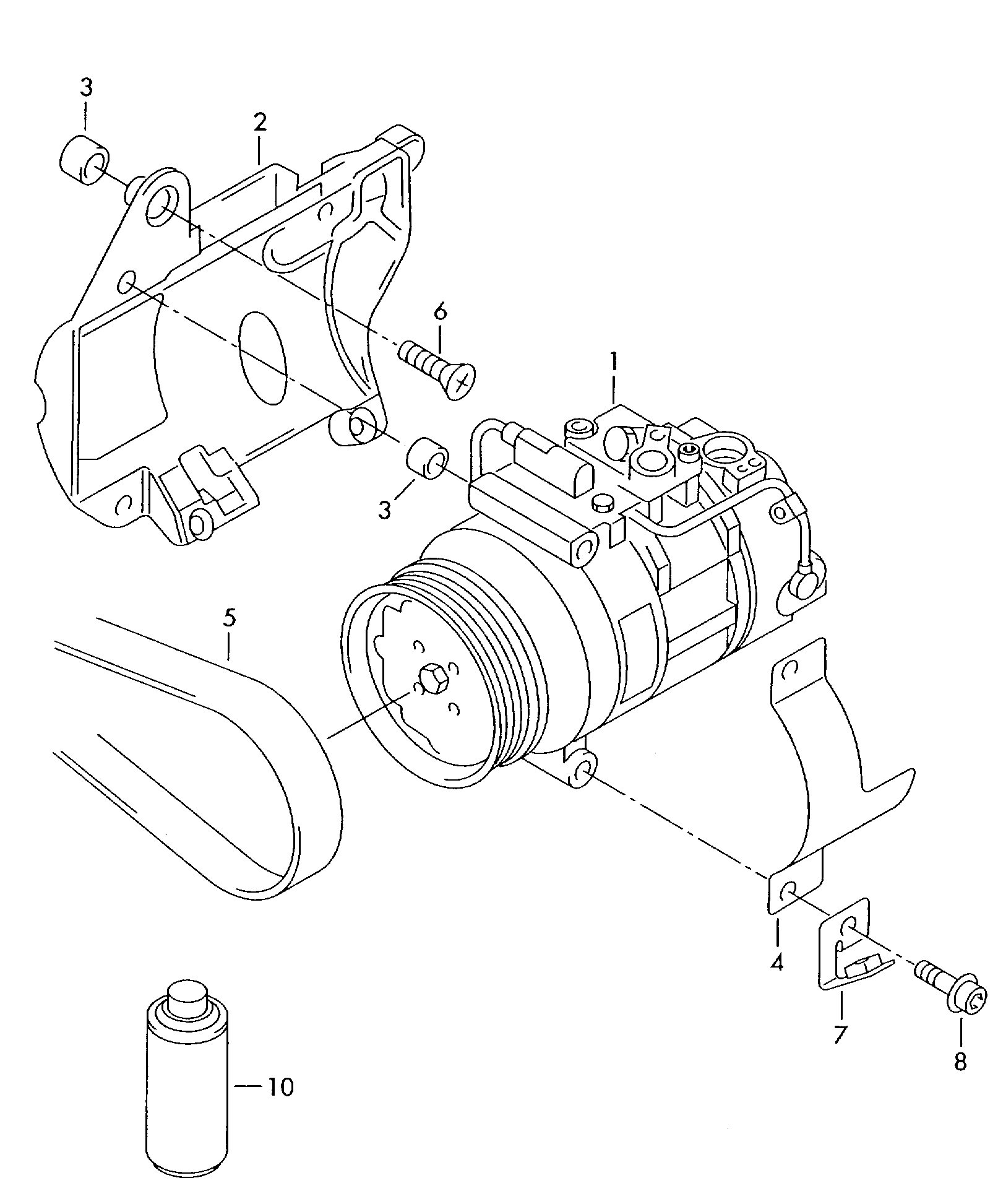 Skoda 3D0820803T - Kompresors, Gaisa kond. sistēma ps1.lv