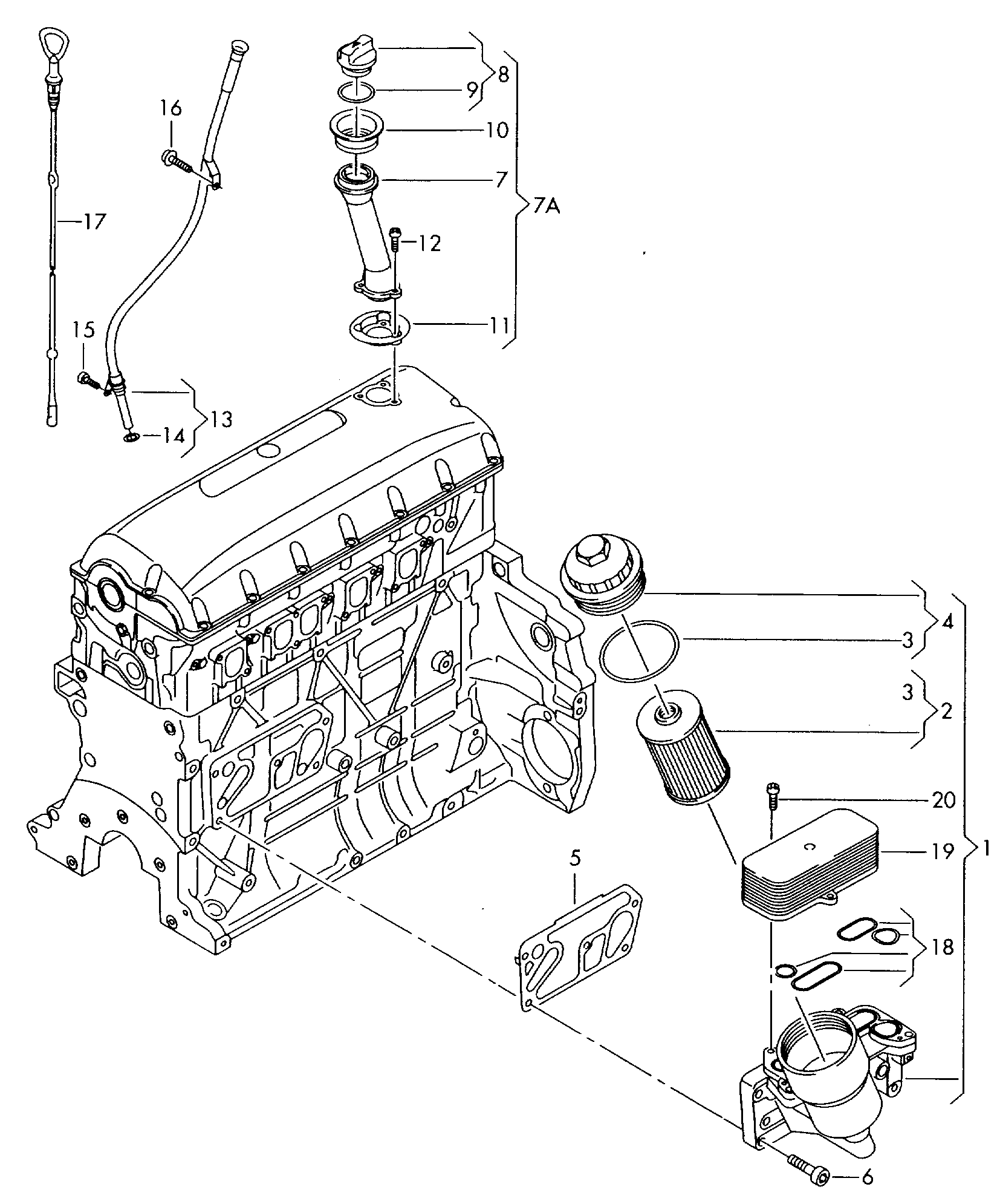 VAG 070115389E - Eļļas filtrs ps1.lv