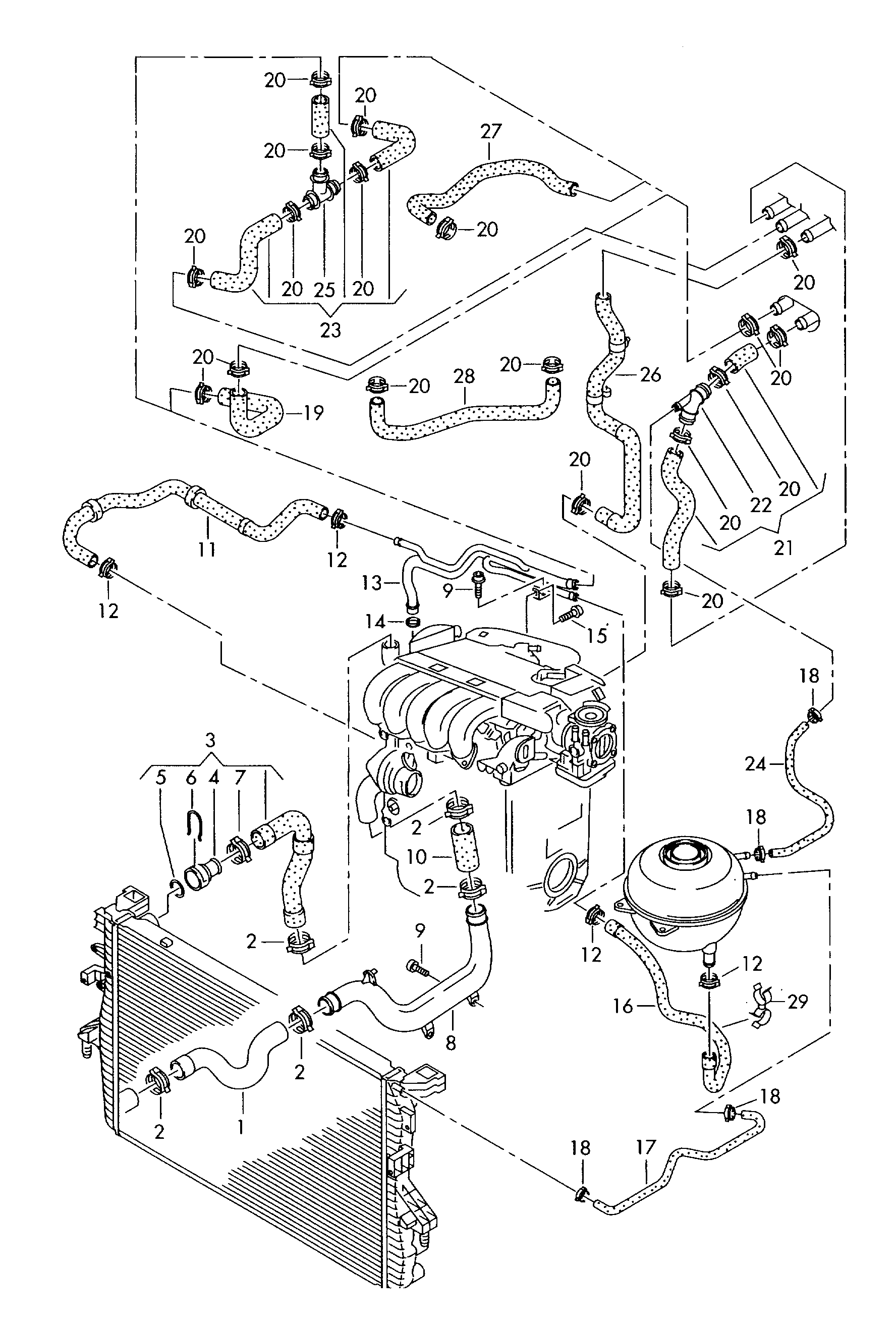 AUDI 7M3 122 291 - Dzesēšanas šķidruma flancis ps1.lv